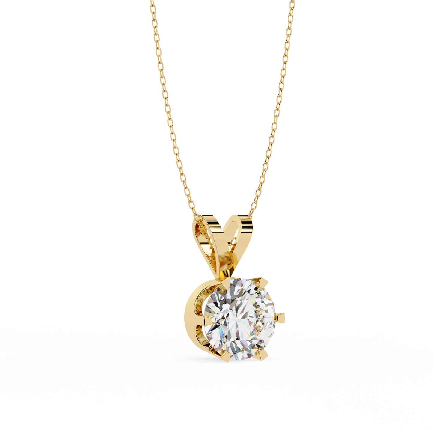 2.14 Ct Round Cut Lab Grown Diamond Solitaire Six Prong Gold Pendant/CVD Diamond Pendant/Gold Diamond Pendant/2 Ct Diamond Pendant/Solitaire Diamond Pendant/Anniversary Gift For Her/igi Certified/Ethical Diamond/Silver Pendant/Gold Pendant/CVD Diamond Pendant/EF Color Diamond/VS Clarity Diamond/Manmade Diamond/Lab Grown Diamond/Pendant Necklace/Round Cut Diamond/Pendant