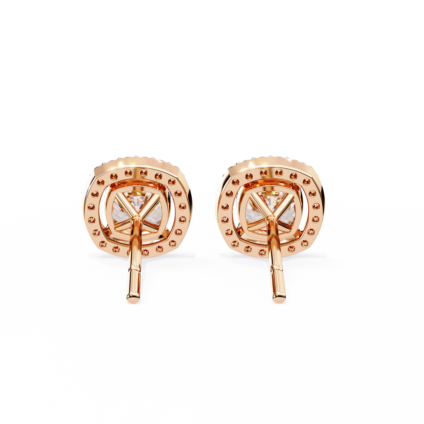 1 ct Cushion Halo Studs/Gold CVD Diamond Earring/Anniversary Gift/Solitaire Diamond Stud Earring/1 Ct Diamond Earring/Prong Setting/igi Certified/Stud Earring/Ethical Diamond/Silver Earring/Gold Earring/CVD Diamond Earring/F Color Diamond/VS Clarity Diamond/Manmade Diamond/Lab Grown Diamond/Cushion Cut Diamond
