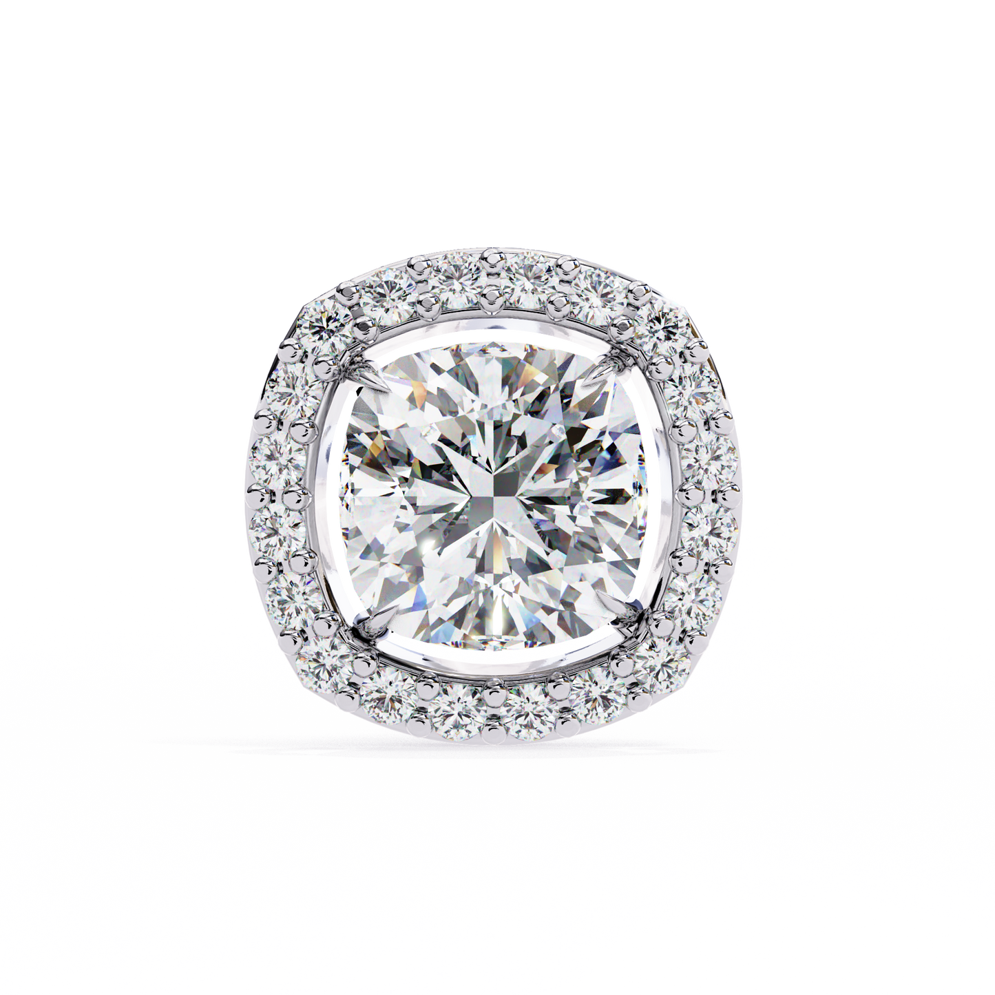 1 ct Cushion Halo Studs/Gold CVD Diamond Earring/Anniversary Gift/Solitaire Diamond Stud Earring/1 Ct Diamond Earring/Prong Setting/igi Certified/Stud Earring/Ethical Diamond/Silver Earring/Gold Earring/CVD Diamond Earring/F Color Diamond/VS Clarity Diamond/Manmade Diamond/Lab Grown Diamond/Cushion Cut Diamond