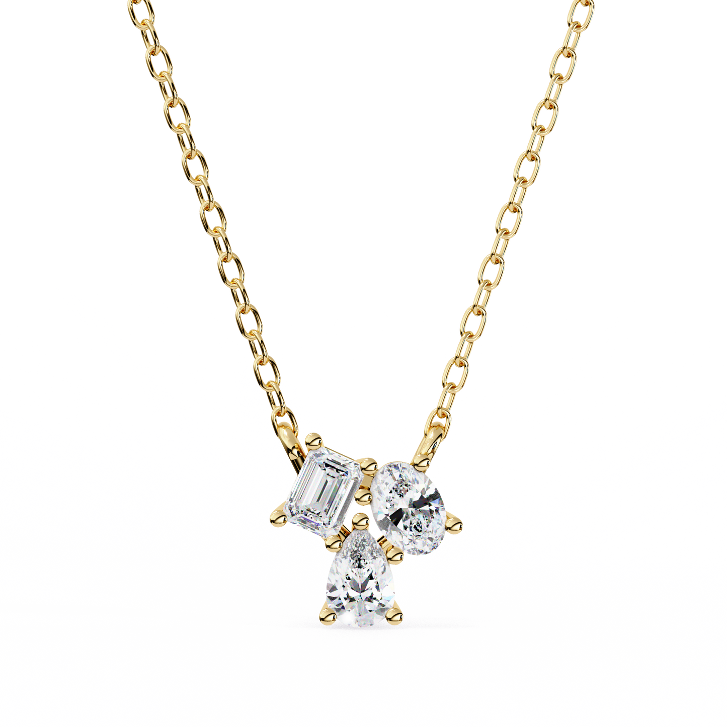 Three Stone Lab Grown Diamond Gold Pendant/CVD Diamond Pendant/Gold Diamond Pendant/1 Ct Diamond Pendant/Solitaire Diamond Pendant/Anniversary Gift For Her/igi Certified/Ethical Diamond/Silver Pendant/Gold Pendant/CVD Diamond Pendant/EF Color Diamond/VS Clarity Diamond/Manmade Diamond/Lab Grown Diamond/Pendant Necklace/Emerald Cut Diamond/Pendant/Oval Cut Diamond/Pear Cut Diamond