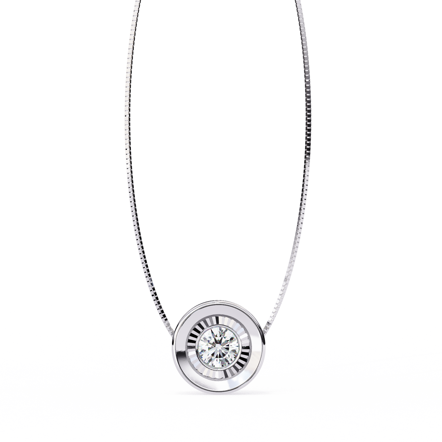 Bezel Round Cut Lab Grown Diamond Solitaire Pendant/CVD Diamond Pendant/Gold Diamond Pendant/1 Ct Diamond Pendant/Solitaire Diamond Pendant/Anniversary Gift For Her/igi Certified/Ethical Diamond/Silver Pendant/Gold Pendant/CVD Diamond Pendant/EF Color Diamond/VS Clarity Diamond/Manmade Diamond/Lab Grown Diamond/Pendant Necklace/Round Cut Diamond/Pendant