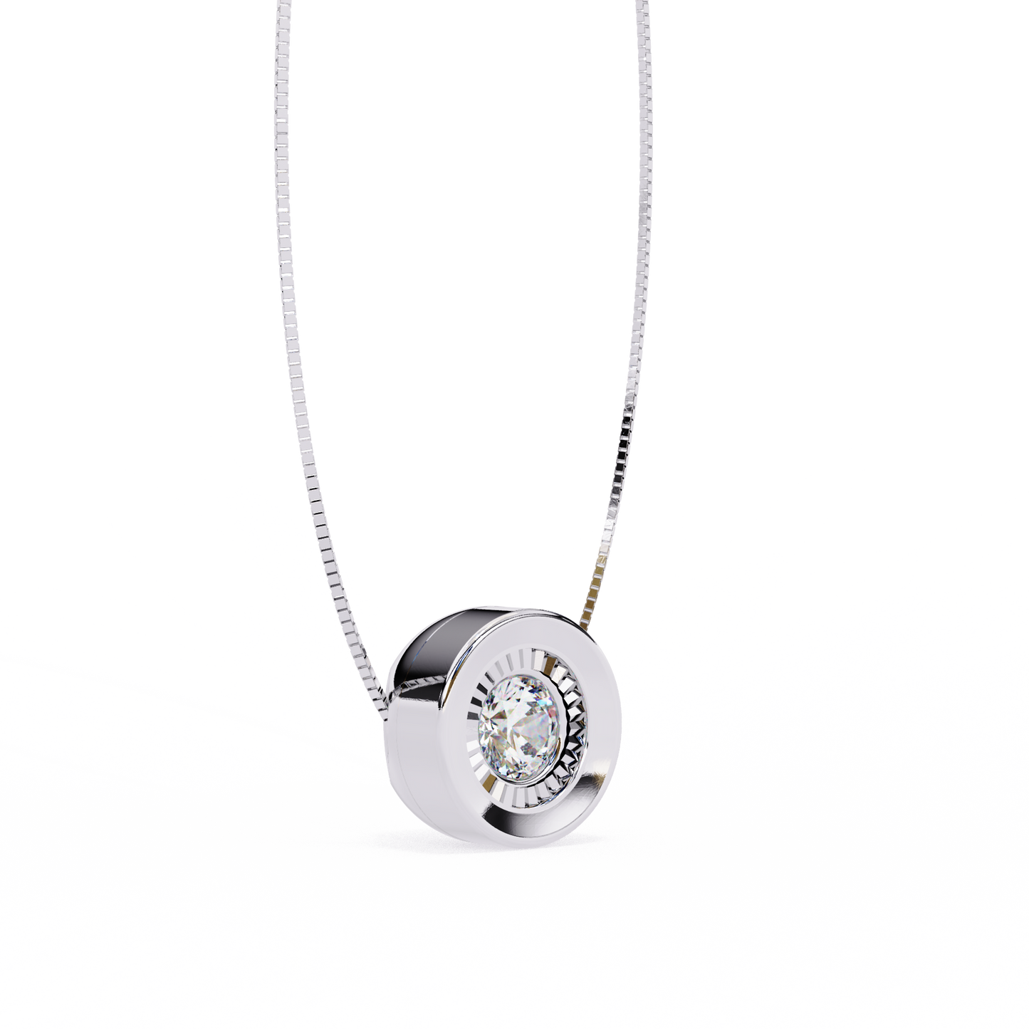 Bezel Round Cut Lab Grown Diamond Solitaire Pendant/CVD Diamond Pendant/Gold Diamond Pendant/1 Ct Diamond Pendant/Solitaire Diamond Pendant/Anniversary Gift For Her/igi Certified/Ethical Diamond/Silver Pendant/Gold Pendant/CVD Diamond Pendant/EF Color Diamond/VS Clarity Diamond/Manmade Diamond/Lab Grown Diamond/Pendant Necklace/Round Cut Diamond/Pendant