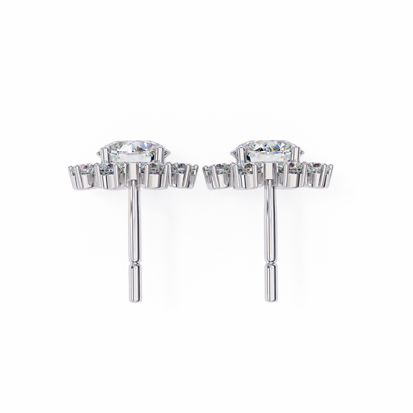 1.12 Ct Round Cut Lab Grown Diamond Flower Gold Earring/Round Stone Earrings/Gold CVD Diamond Earring/Anniversary Gift/Solitaire Diamond Stud Earring/1 Ct Diamond Earring/Prong Setting/Halo Set/igi Certified/Stud Earring/Ethical Diamond/Silver Earring/Gold Earring/CVD Diamond Earring/E Color Diamond/VS Clarity Diamond/Manmade Diamond/Lab Grown Diamond/Round Cut Diamond