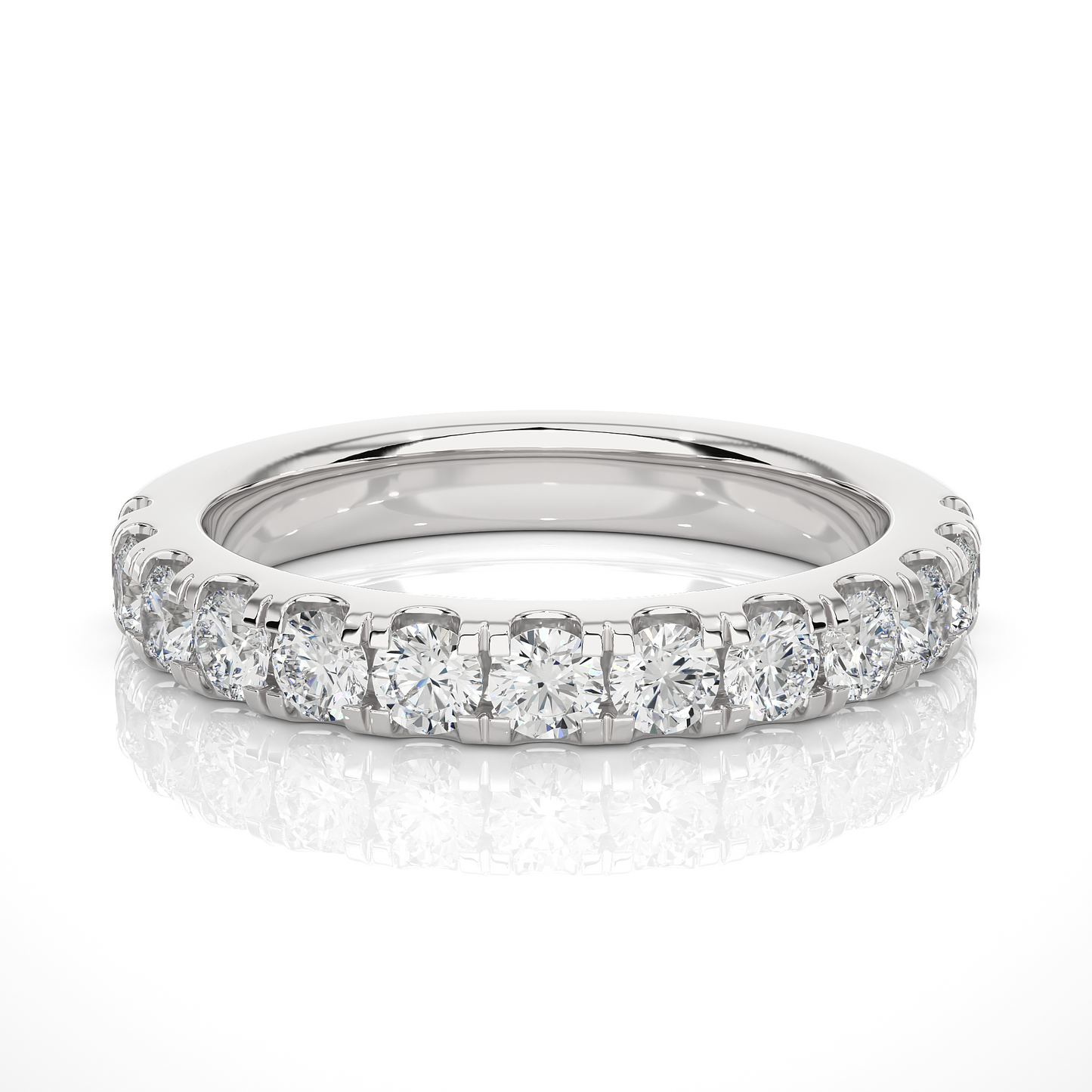 Round Eternity Ring/Wedding Ring/F Color/VS Clarity/1 Ct Diamond Ring/CVD Diamond Ring/Round Cut Diamond/Prong Set/Pave Set/10k Gold/14k Gold/18k Gold/Yellow Gold/White Gold/Rose Gold/Anniversary Gift