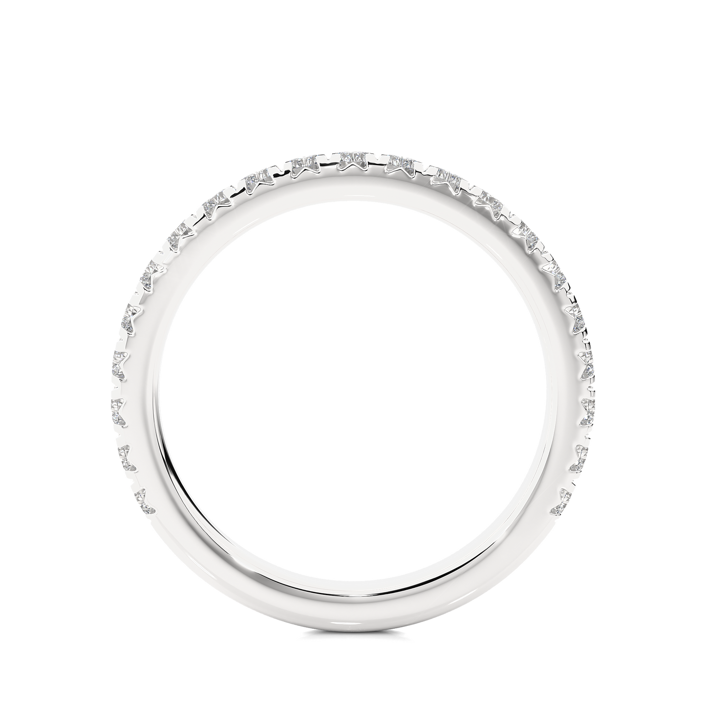 Half Eternity band/Wedding Ring/F Color/VS Clarity/0.25 CTW Diamond Ring/CVD Diamond Ring/Round Cut Diamond/Prong Set/Pave Set/10k Gold/14k Gold/18k Gold/Yellow Gold/White Gold/Rose Gold/Anniversary Gift