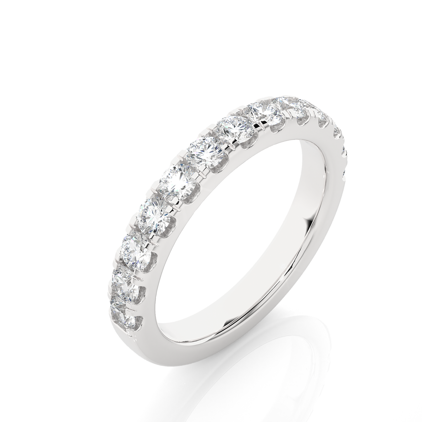 Round Eternity Ring/Wedding Ring/F Color/VS Clarity/1 Ct Diamond Ring/CVD Diamond Ring/Round Cut Diamond/Prong Set/Pave Set/10k Gold/14k Gold/18k Gold/Yellow Gold/White Gold/Rose Gold/Anniversary Gift