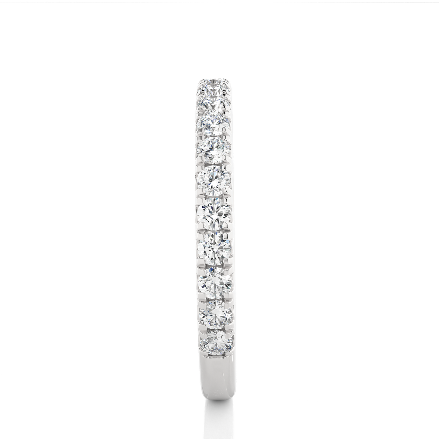 Half Eternity band/Wedding Ring/F Color/VS Clarity/0.25 CTW Diamond Ring/CVD Diamond Ring/Round Cut Diamond/Prong Set/Pave Set/10k Gold/14k Gold/18k Gold/Yellow Gold/White Gold/Rose Gold/Anniversary Gift