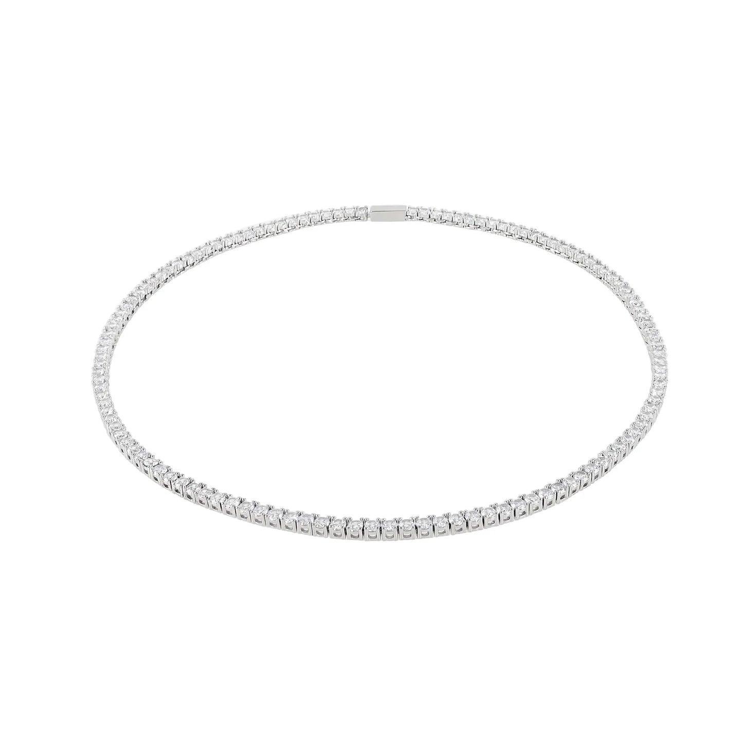 The Riviera Necklace/Gold Diamond Necklace/3 CTW Diamond Pendant/Solitaire Diamond Pendant/Anniversary Gift For Her/igi Certified/Ethical Diamond/Silver Pendant/Gold Necklace/F Color Diamond/VS Clarity Diamond/Manmade Diamond/Lab Grown Diamond/Pendant Necklace/Round Cut Diamond/Necklace