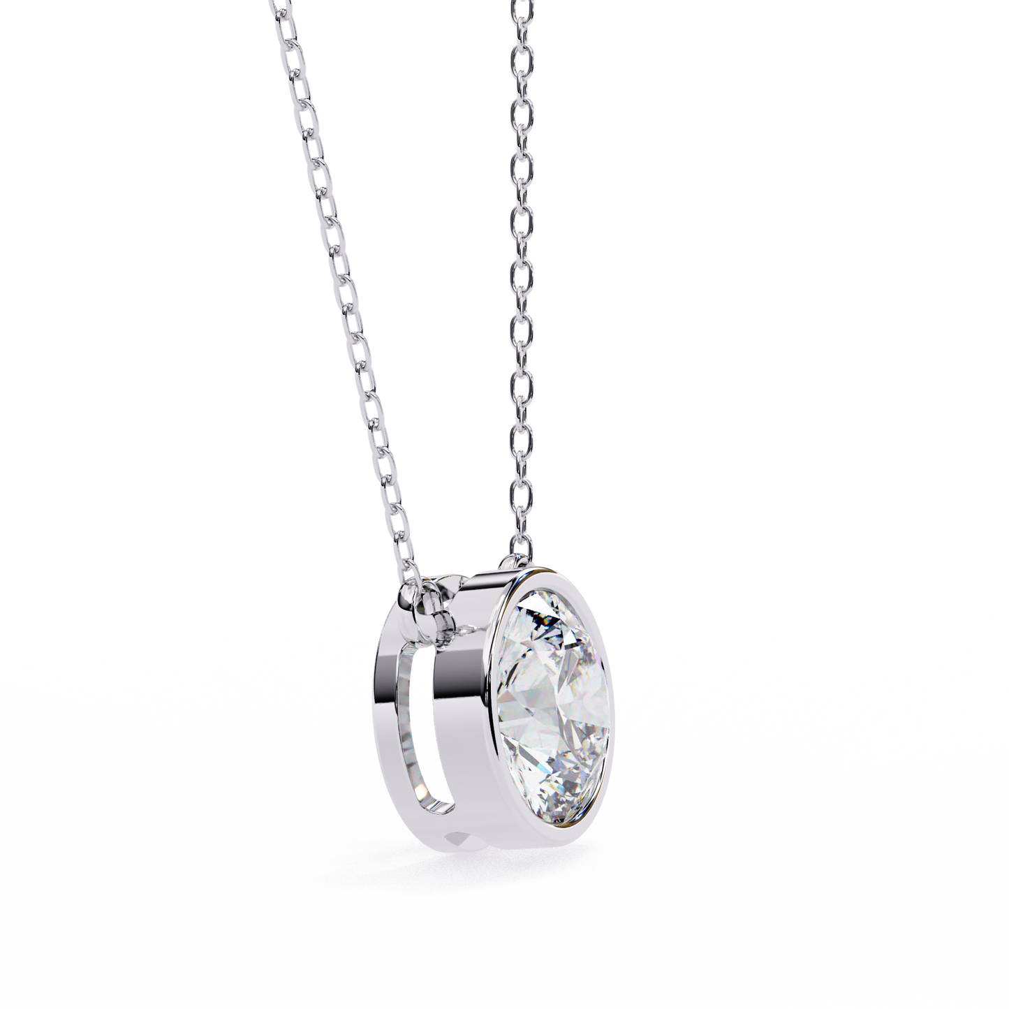 1.78 CT Round Cut Lab Grown Diamond Bezel Pendant/CVD Diamond Pendant/Gold Diamond Pendant/1 Ct Diamond Pendant/Solitaire Diamond Pendant/Anniversary Gift For Her/igi Certified/Ethical Diamond/Silver Pendant/Gold Pendant/CVD Diamond Pendant/E Color Diamond/VS Clarity Diamond/Manmade Diamond/Lab Grown Diamond/Pendant Necklace/Round Cut Diamond/Pendant