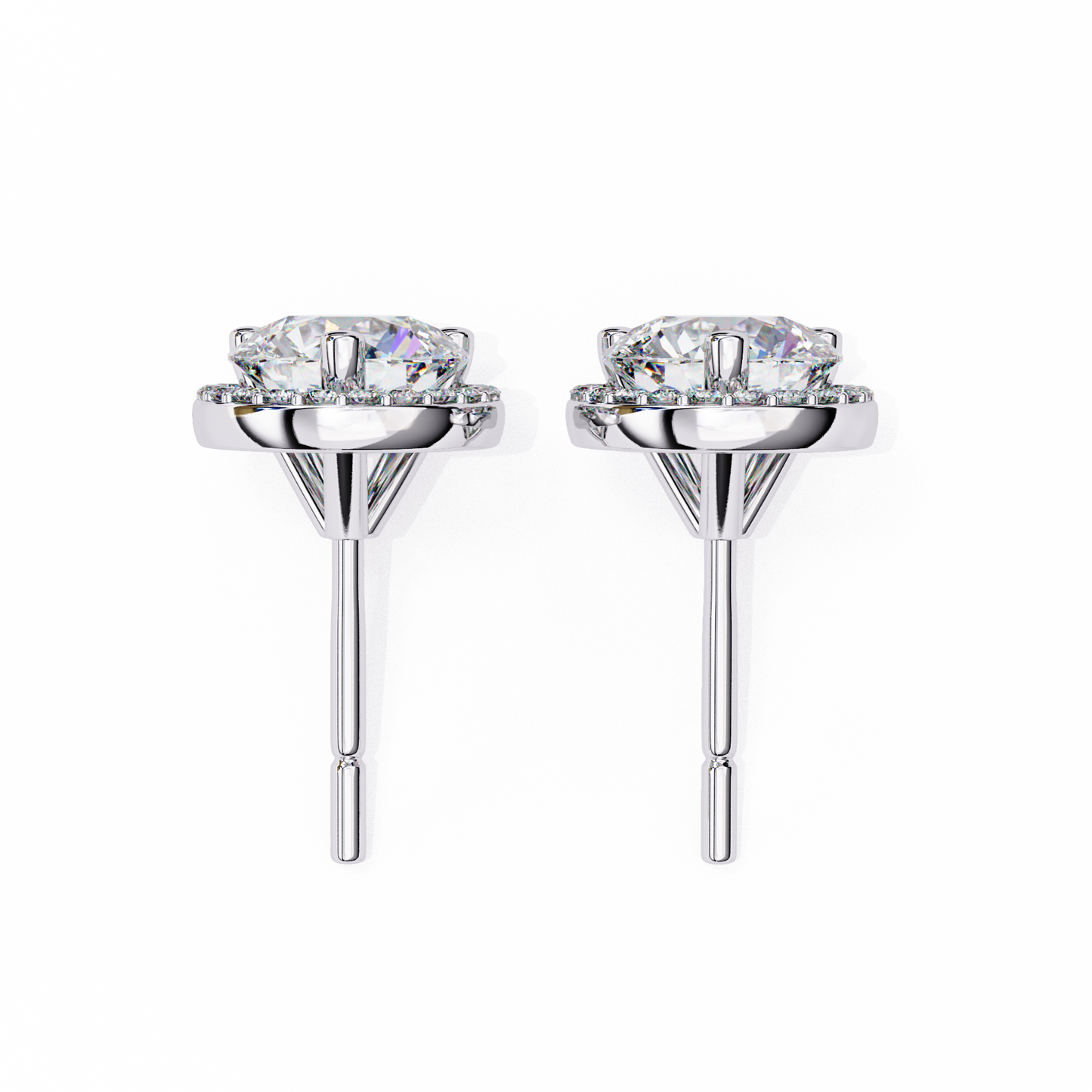 1.01 Ct Round Cut Lab Grown Diamond Yellow Gold Earring/Round Stone Earrings/Gold CVD Diamond Earring/Anniversary Gift/Solitaire Diamond Stud Earring/1 Ct Diamond Earring/Prong Setting/Halo Set/igi Certified/Stud Earring/Ethical Diamond/Silver Earring/Gold Earring/CVD Diamond Earring/E Color Diamond/VS Clarity Diamond/Manmade Diamond/Lab Grown Diamond/Round Cut Diamond