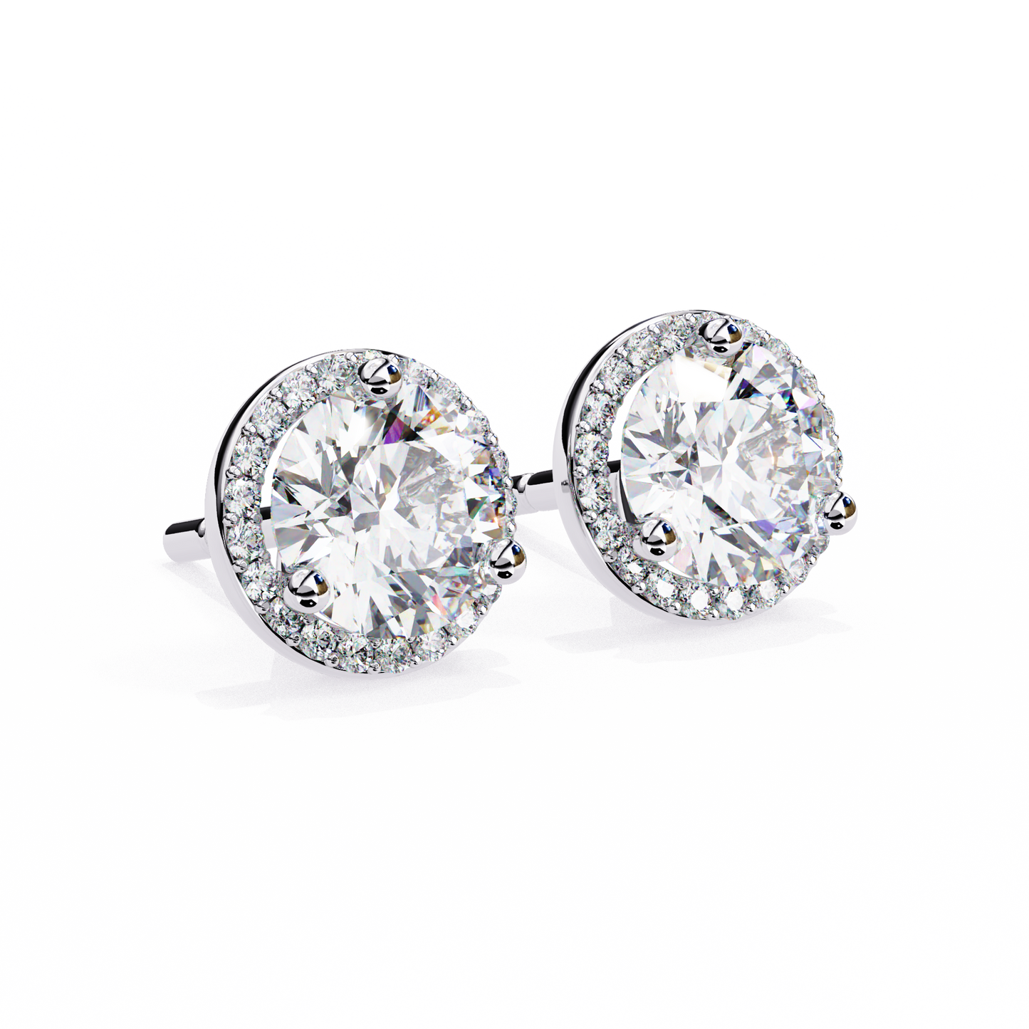 1.01 Ct Round Cut Lab Grown Diamond Yellow Gold Earring/Round Stone Earrings/Gold CVD Diamond Earring/Anniversary Gift/Solitaire Diamond Stud Earring/1 Ct Diamond Earring/Prong Setting/Halo Set/igi Certified/Stud Earring/Ethical Diamond/Silver Earring/Gold Earring/CVD Diamond Earring/E Color Diamond/VS Clarity Diamond/Manmade Diamond/Lab Grown Diamond/Round Cut Diamond