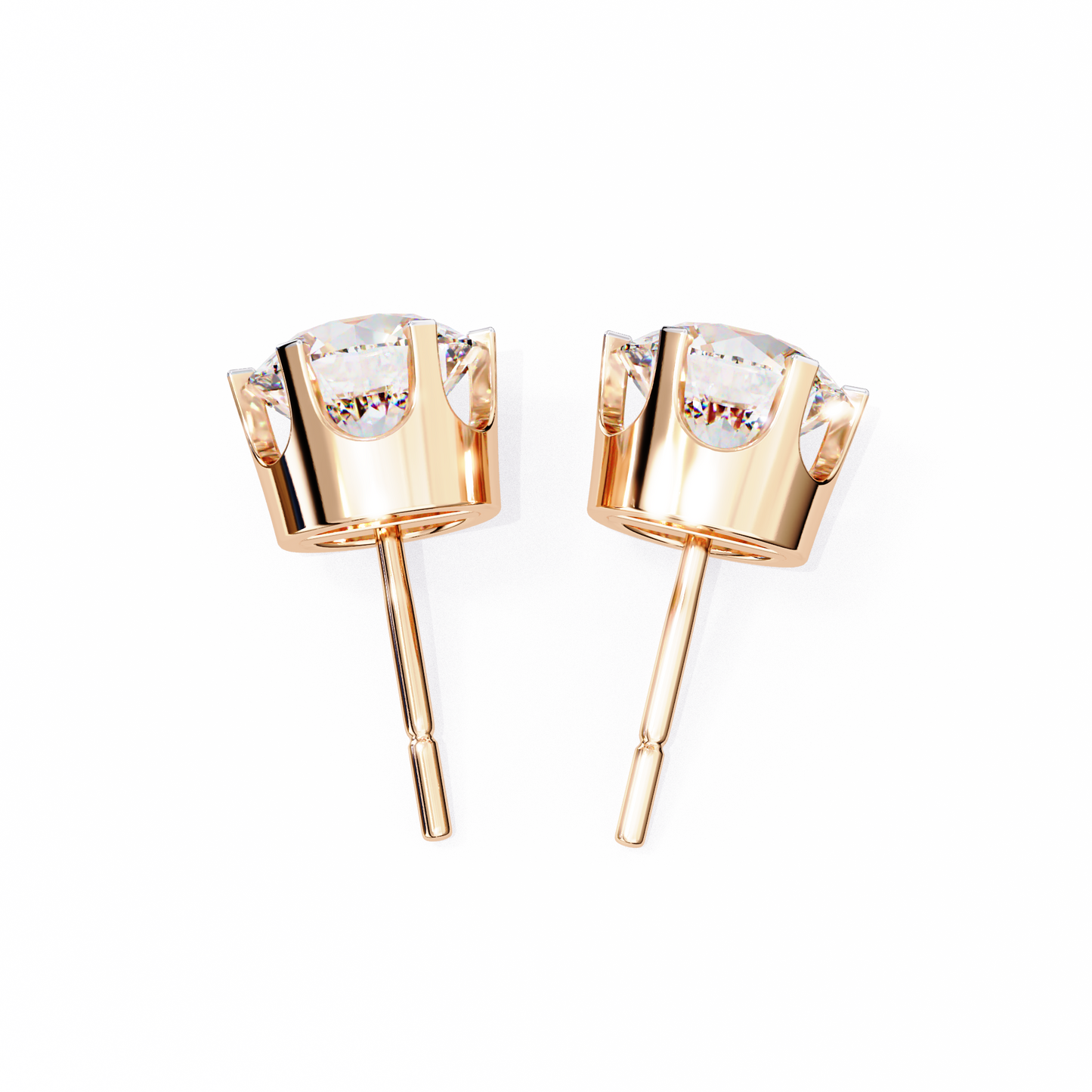 1.26 Ct Round Cut Lab Grown Diamond Six Prong Stud Gold Earring/Yellow Gold CVD Diamond Earring/Anniversary Gift/Solitaire Diamond Stud Earring/1 Ct Diamond Earring/Six Prong Setting/igi Certified/Stud Earring/Ethical Diamond/Silver Earring/Gold Earring/CVD Diamond Earring/E Color Diamond/VS Clarity Diamond/Manmade Diamond/Lab Grown Diamond/Round Cut Diamond