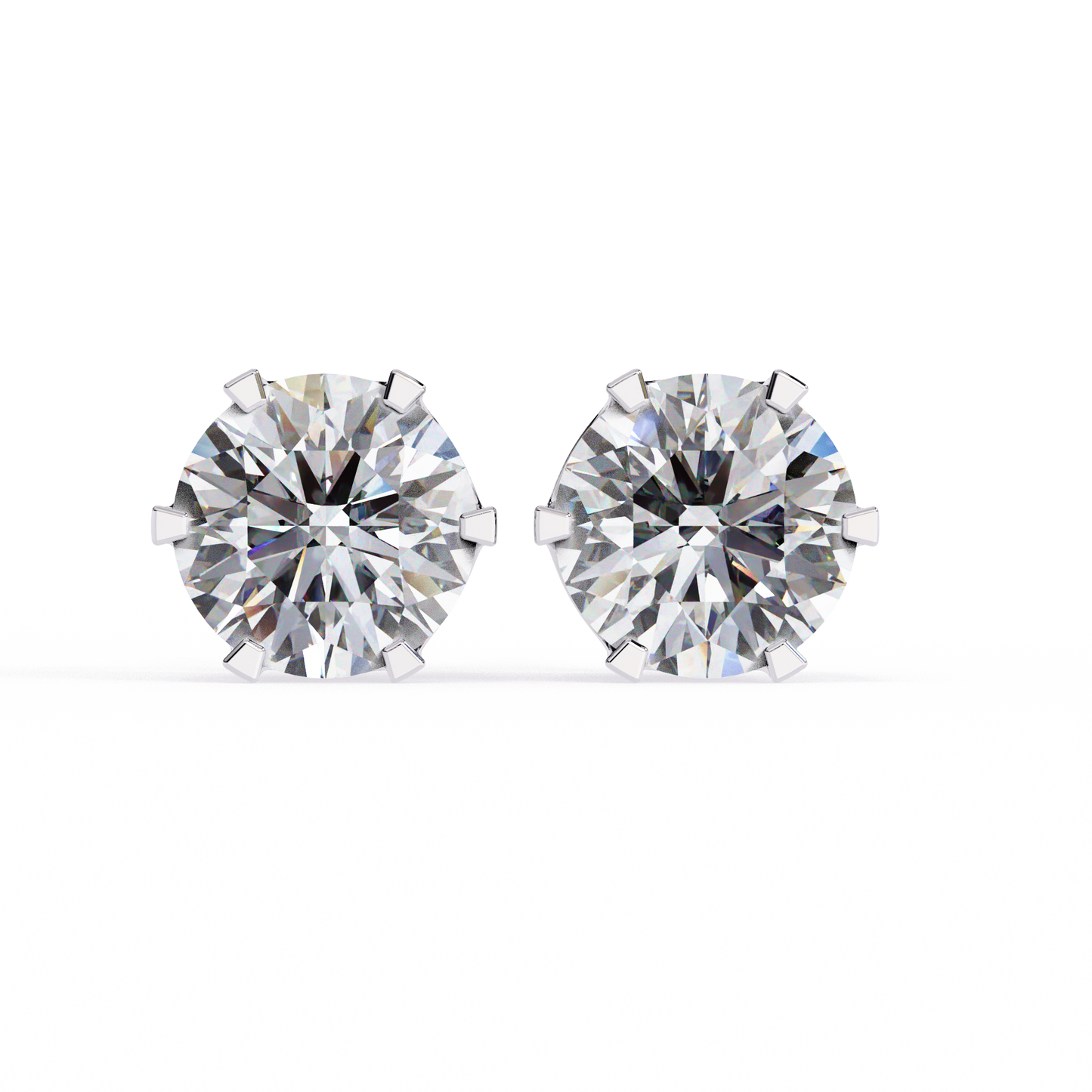 1.26 Ct Round Cut Lab Grown Diamond Six Prong Stud Gold Earring/Yellow Gold CVD Diamond Earring/Anniversary Gift/Solitaire Diamond Stud Earring/1 Ct Diamond Earring/Six Prong Setting/igi Certified/Stud Earring/Ethical Diamond/Silver Earring/Gold Earring/CVD Diamond Earring/E Color Diamond/VS Clarity Diamond/Manmade Diamond/Lab Grown Diamond/Round Cut Diamond
