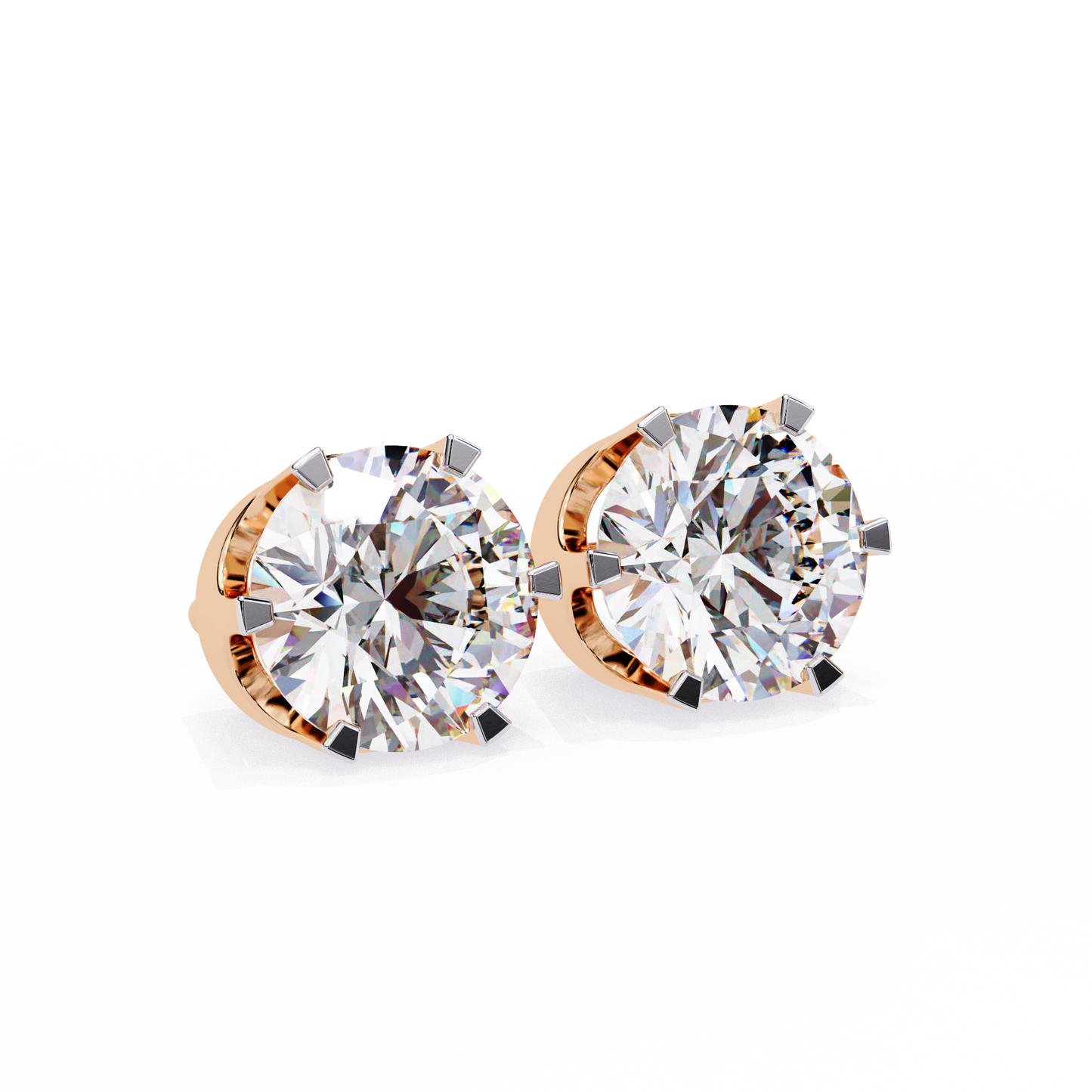1.26 Ct Round Cut Lab Grown Diamond Six Prong Stud Gold Earring/Yellow Gold CVD Diamond Earring/Anniversary Gift/Solitaire Diamond Stud Earring/1 Ct Diamond Earring/Six Prong Setting/igi Certified/Stud Earring/Ethical Diamond/Silver Earring/Gold Earring/CVD Diamond Earring/E Color Diamond/VS Clarity Diamond/Manmade Diamond/Lab Grown Diamond/Round Cut Diamond