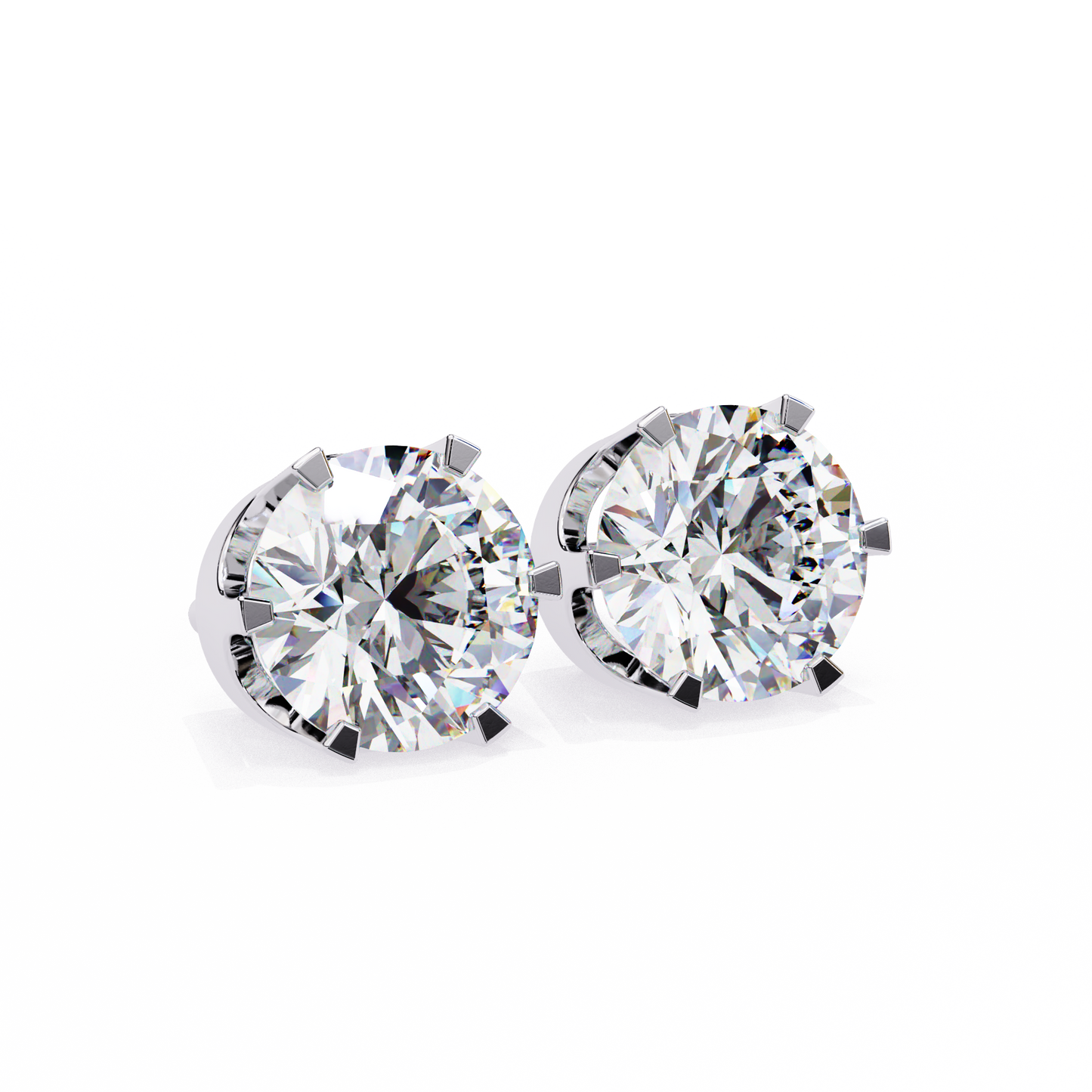 1.26 Ct Round Cut Lab Grown Diamond Six Prong Stud Gold Earring/Yellow Gold CVD Diamond Earring/Anniversary Gift/Solitaire Diamond Stud Earring/1 Ct Diamond Earring/Six Prong Setting/igi Certified/Stud Earring/Ethical Diamond/Silver Earring/Gold Earring/CVD Diamond Earring/E Color Diamond/VS Clarity Diamond/Manmade Diamond/Lab Grown Diamond/Round Cut Diamond