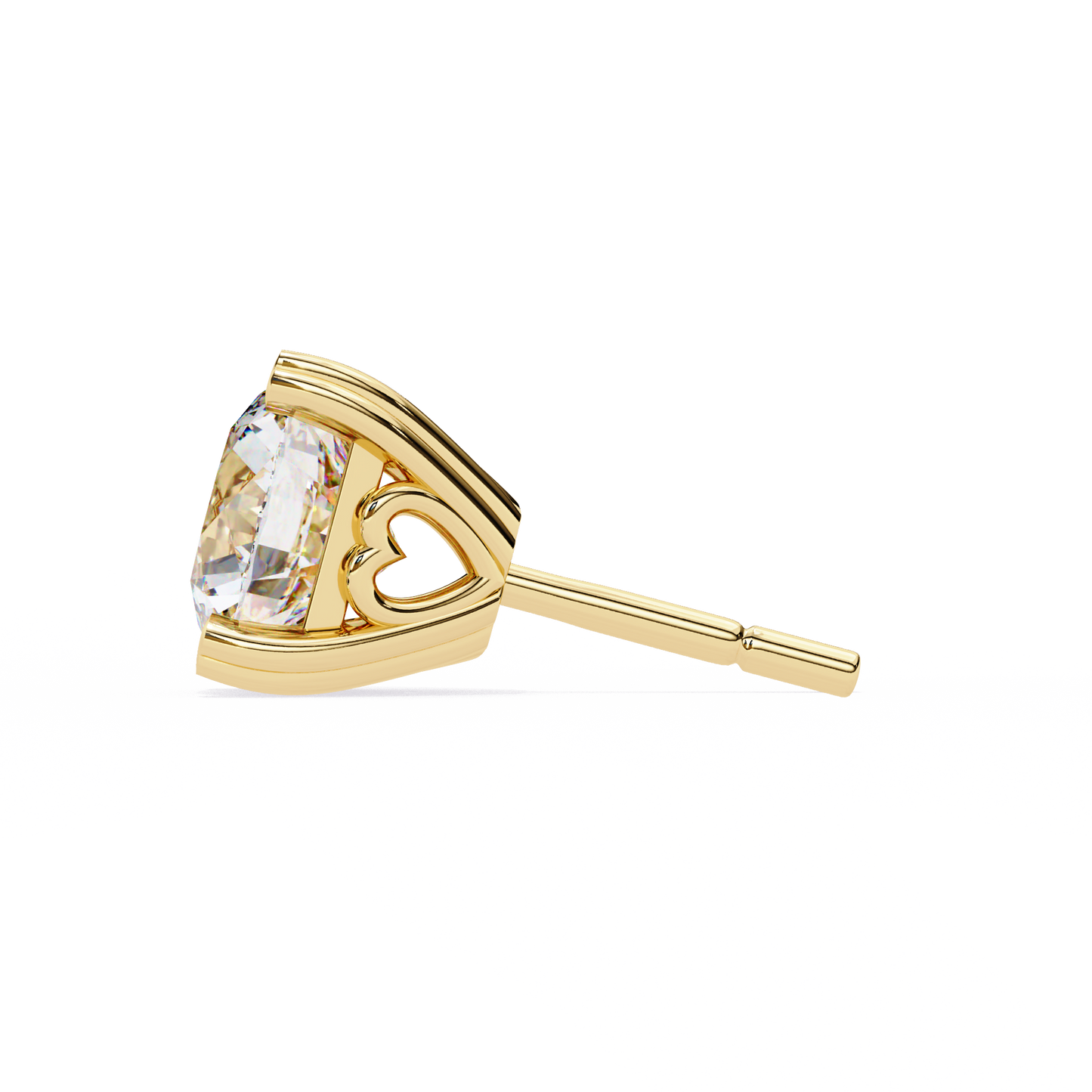 1.03 Ct Round Cut Lab Grown Diamond Gold Solitaire Stud Earring/Yellow Gold CVD Diamond Earring/Anniversary Gift/Solitaire Diamond Stud Earring/1 Ct Diamond Earring/Four Prong Setting/igi Certified/Stud Earring/Ethical Diamond/Silver Earring/Gold Earring/CVD Diamond Earring/E Color Diamond/VS Clarity Diamond/Manmade Diamond/Lab Grown Diamond/Round Cut Diamond