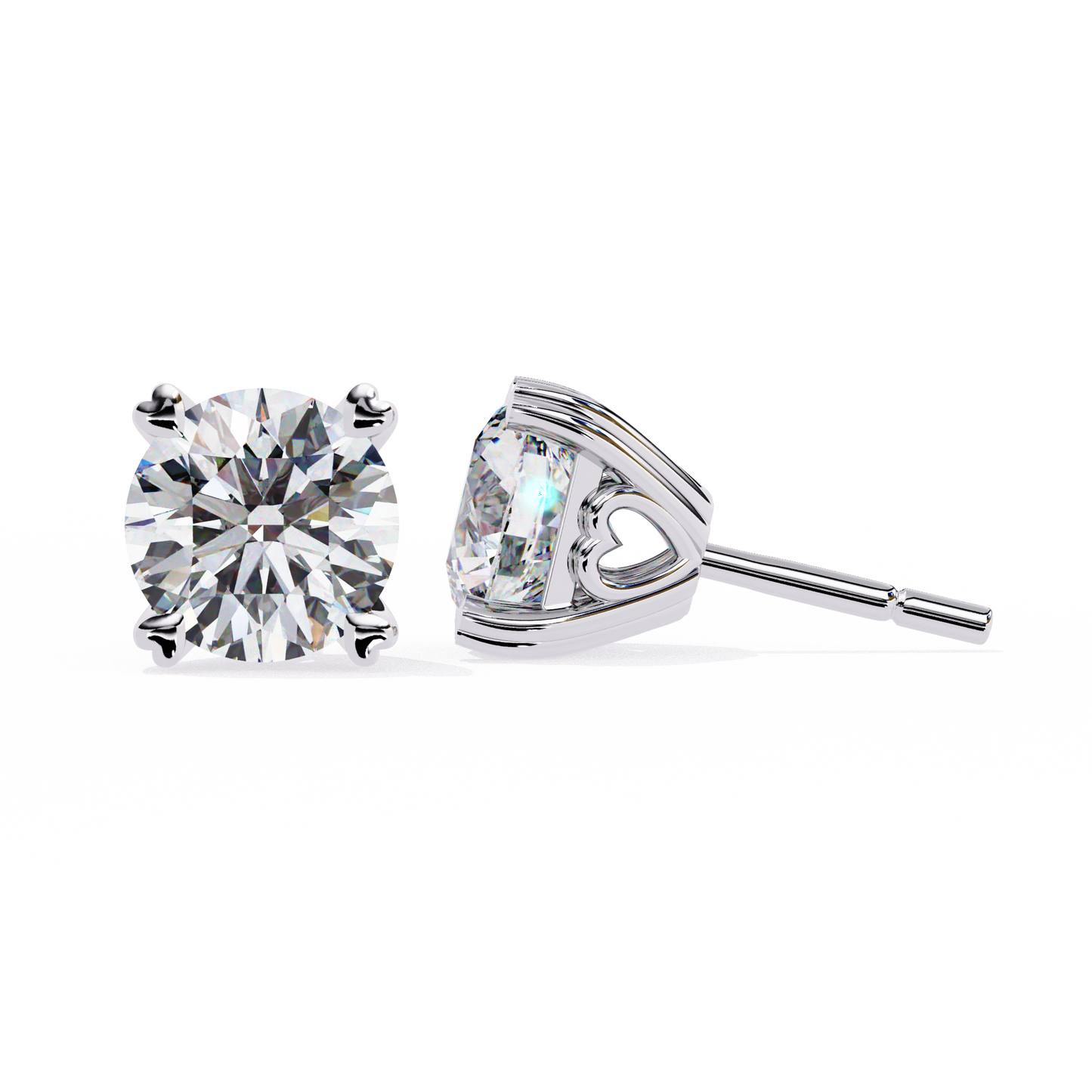 1.03 Ct Round Cut Lab Grown Diamond Gold Solitaire Stud Earring/Yellow Gold CVD Diamond Earring/Anniversary Gift/Solitaire Diamond Stud Earring/1 Ct Diamond Earring/Four Prong Setting/igi Certified/Stud Earring/Ethical Diamond/Silver Earring/Gold Earring/CVD Diamond Earring/E Color Diamond/VS Clarity Diamond/Manmade Diamond/Lab Grown Diamond/Round Cut Diamond