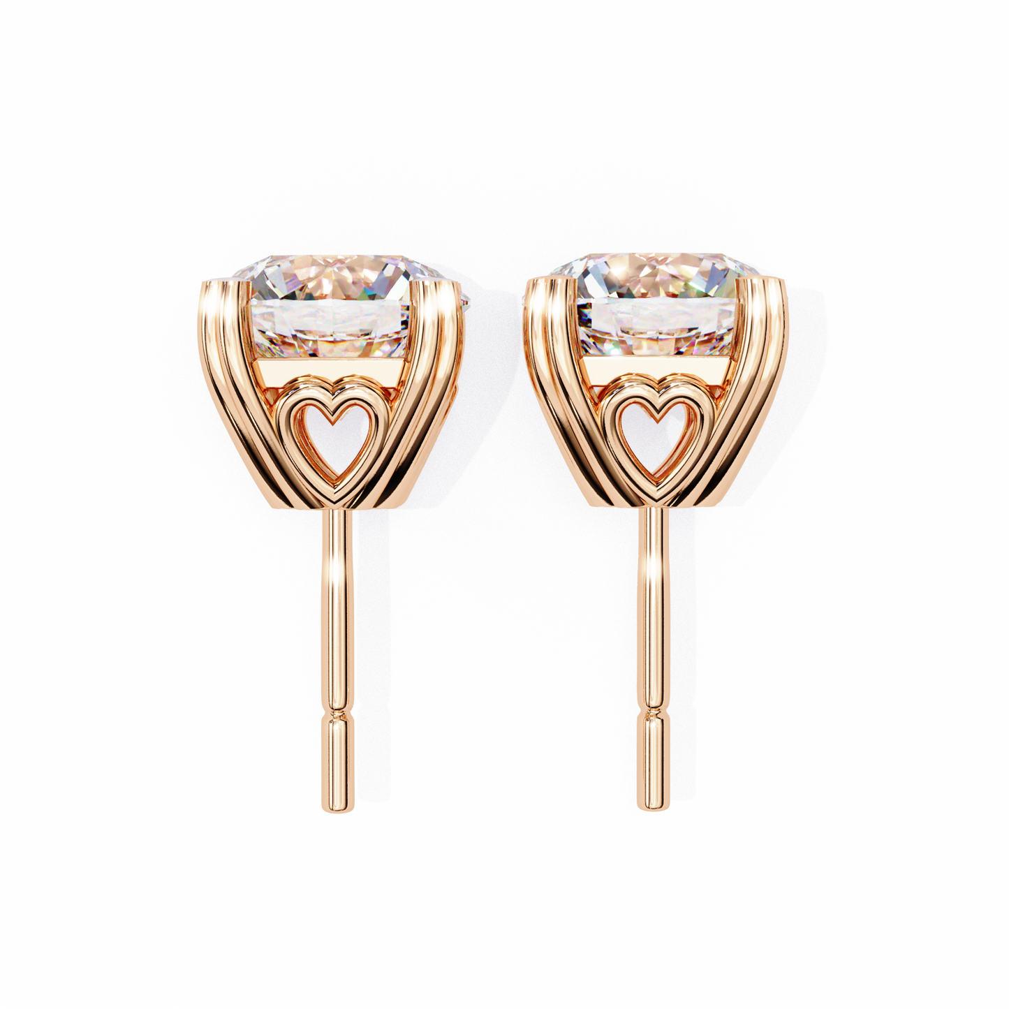 1.03 Ct Round Cut Lab Grown Diamond Gold Solitaire Stud Earring/Yellow Gold CVD Diamond Earring/Anniversary Gift/Solitaire Diamond Stud Earring/1 Ct Diamond Earring/Four Prong Setting/igi Certified/Stud Earring/Ethical Diamond/Silver Earring/Gold Earring/CVD Diamond Earring/E Color Diamond/VS Clarity Diamond/Manmade Diamond/Lab Grown Diamond/Round Cut Diamond