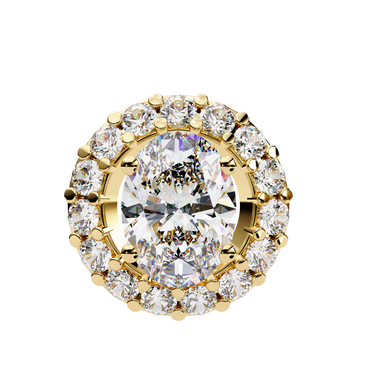 1.02 Ct Oval Cut Lab Grown Diamond Halo Gold Pendant/CVD Diamond Pendant/Gold Diamond Pendant/1 Ct Diamond Pendant/Solitaire Diamond Pendant/Anniversary Gift For Her/igi Certified/Ethical Diamond/Silver Pendant/Gold Pendant/CVD Diamond Pendant/EF Color Diamond/VS Clarity Diamond/Manmade Diamond/Lab Grown Diamond/Pendant Necklace/Oval Cut Diamond/Pendant