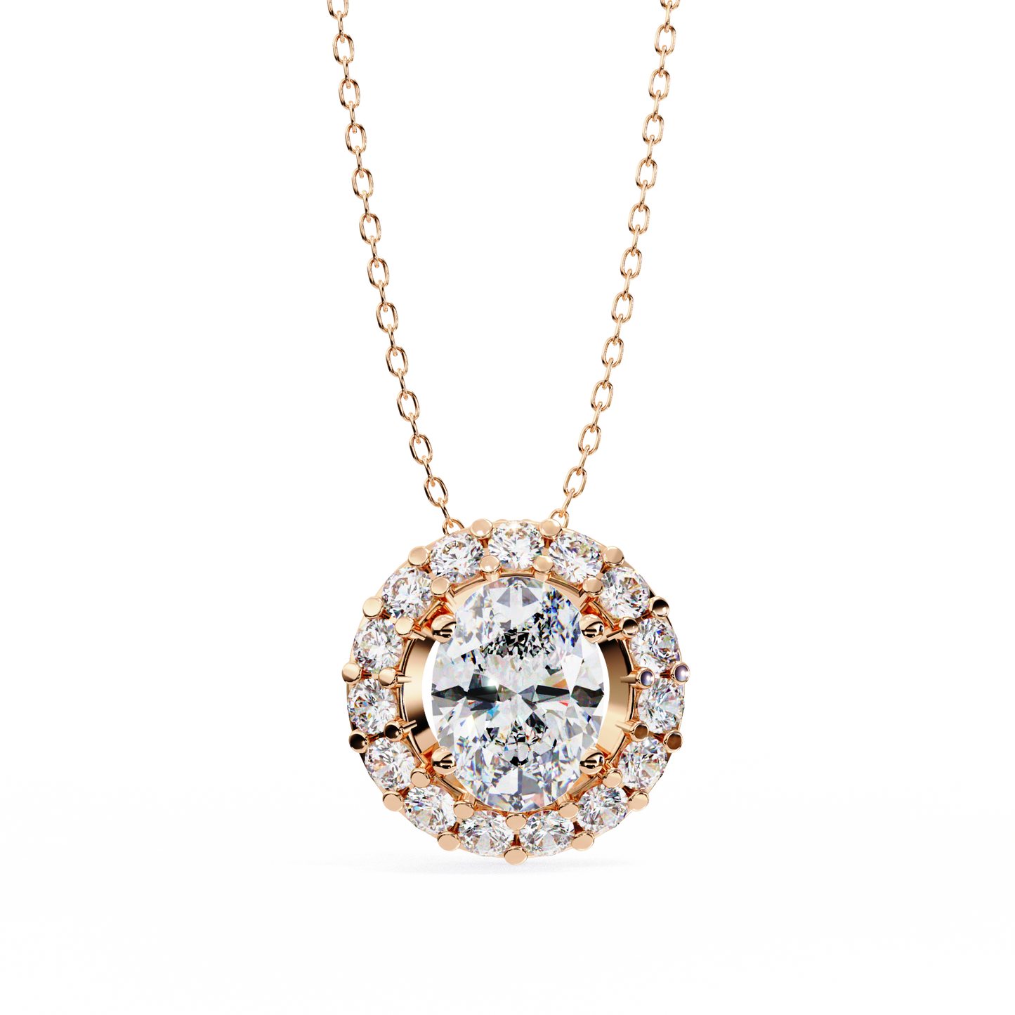 1.02 Ct Oval Cut Lab Grown Diamond Halo Gold Pendant/CVD Diamond Pendant/Gold Diamond Pendant/1 Ct Diamond Pendant/Solitaire Diamond Pendant/Anniversary Gift For Her/igi Certified/Ethical Diamond/Silver Pendant/Gold Pendant/CVD Diamond Pendant/EF Color Diamond/VS Clarity Diamond/Manmade Diamond/Lab Grown Diamond/Pendant Necklace/Oval Cut Diamond/Pendant
