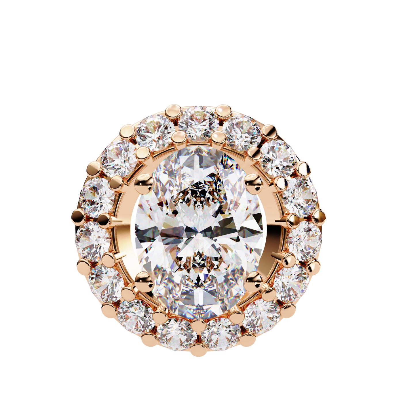 1.02 Ct Oval Cut Lab Grown Diamond Halo Gold Pendant/CVD Diamond Pendant/Gold Diamond Pendant/1 Ct Diamond Pendant/Solitaire Diamond Pendant/Anniversary Gift For Her/igi Certified/Ethical Diamond/Silver Pendant/Gold Pendant/CVD Diamond Pendant/EF Color Diamond/VS Clarity Diamond/Manmade Diamond/Lab Grown Diamond/Pendant Necklace/Oval Cut Diamond/Pendant