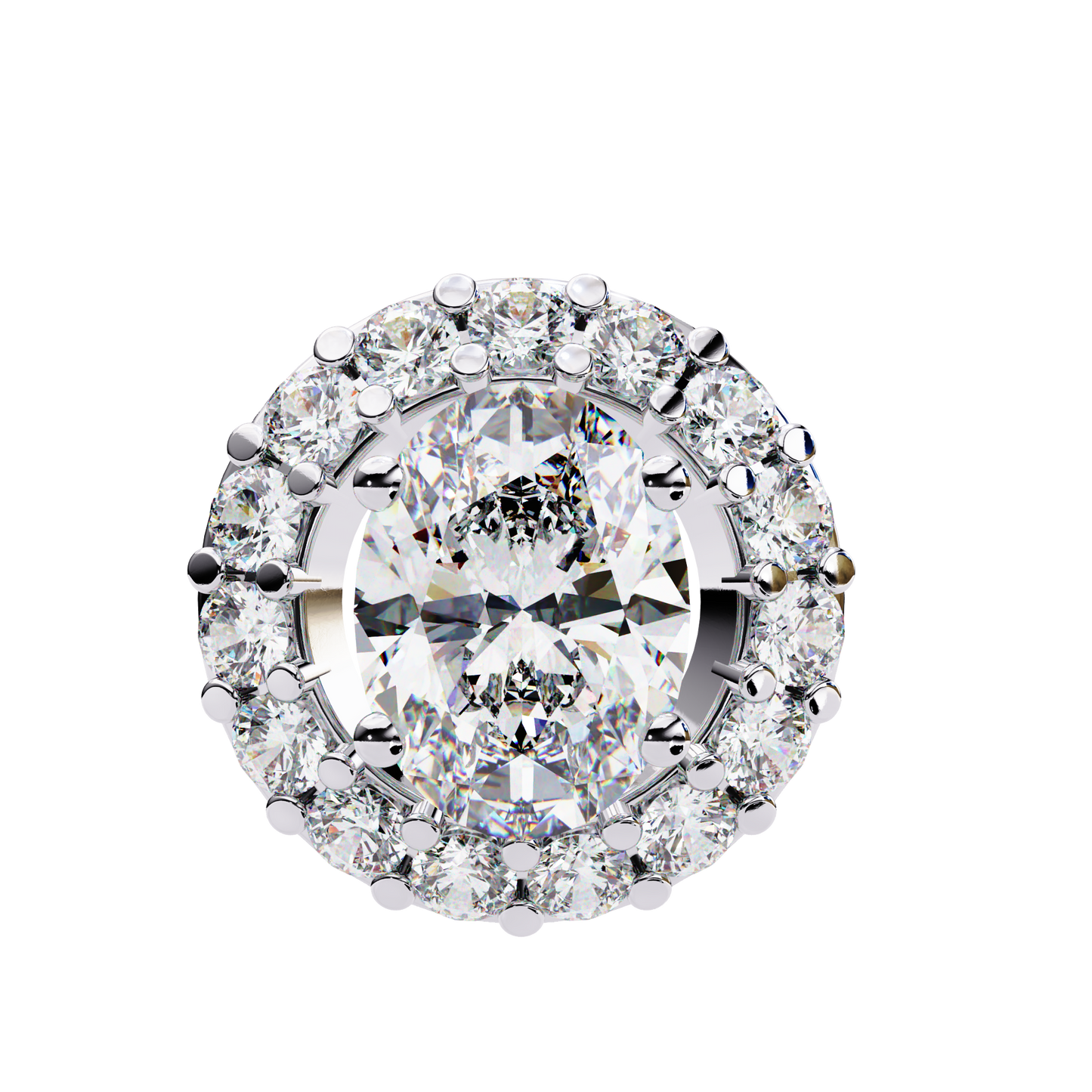 1.02 Ct Oval Cut Lab Grown Diamond Halo Gold Pendant/CVD Diamond Pendant/Gold Diamond Pendant/1 Ct Diamond Pendant/Solitaire Diamond Pendant/Anniversary Gift For Her/igi Certified/Ethical Diamond/Silver Pendant/Gold Pendant/CVD Diamond Pendant/EF Color Diamond/VS Clarity Diamond/Manmade Diamond/Lab Grown Diamond/Pendant Necklace/Oval Cut Diamond/Pendant