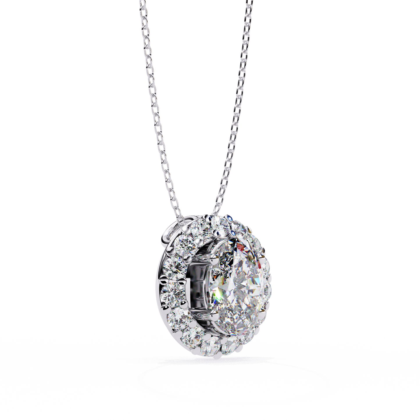 1.02 Ct Oval Cut Lab Grown Diamond Halo Gold Pendant/CVD Diamond Pendant/Gold Diamond Pendant/1 Ct Diamond Pendant/Solitaire Diamond Pendant/Anniversary Gift For Her/igi Certified/Ethical Diamond/Silver Pendant/Gold Pendant/CVD Diamond Pendant/EF Color Diamond/VS Clarity Diamond/Manmade Diamond/Lab Grown Diamond/Pendant Necklace/Oval Cut Diamond/Pendant