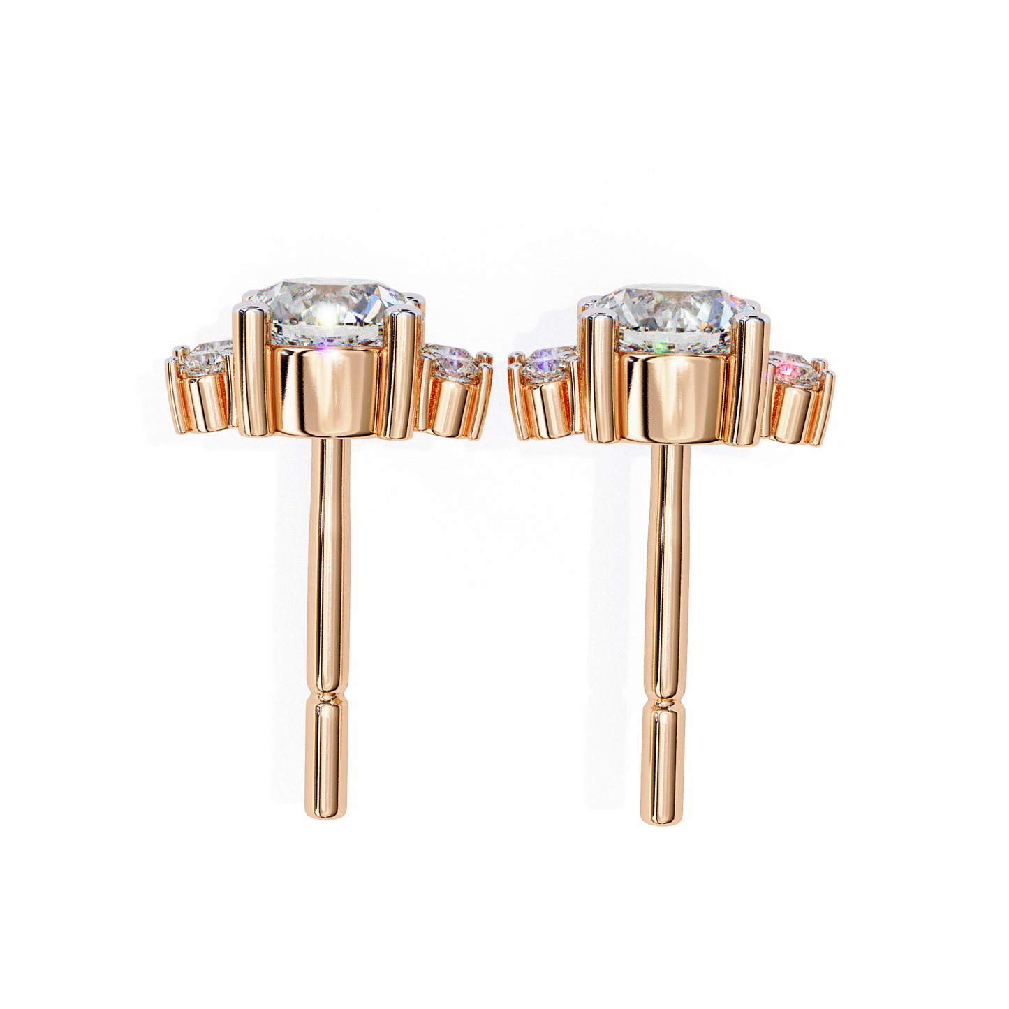 Round And Marquise Cut Lab Grown Diamond Earring/Round Stone Earrings/Gold CVD Diamond Earring/Anniversary Gift/Solitaire Diamond Stud Earring/1 Ct Diamond Earring/Prong Setting/Halo Set/igi Certified/Stud Earring/Ethical Diamond/Silver Earring/Gold Earring/CVD Diamond Earring/E Color Diamond/VS Clarity Diamond/Manmade Diamond/Lab Grown Diamond/Round Cut Diamond/Marquise Cut Diamond