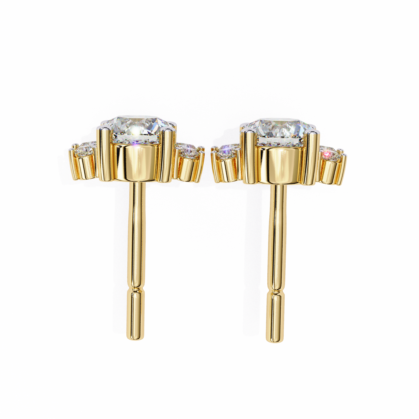 Round And Marquise Cut Lab Grown Diamond Earring/Round Stone Earrings/Gold CVD Diamond Earring/Anniversary Gift/Solitaire Diamond Stud Earring/1 Ct Diamond Earring/Prong Setting/Halo Set/igi Certified/Stud Earring/Ethical Diamond/Silver Earring/Gold Earring/CVD Diamond Earring/E Color Diamond/VS Clarity Diamond/Manmade Diamond/Lab Grown Diamond/Round Cut Diamond/Marquise Cut Diamond