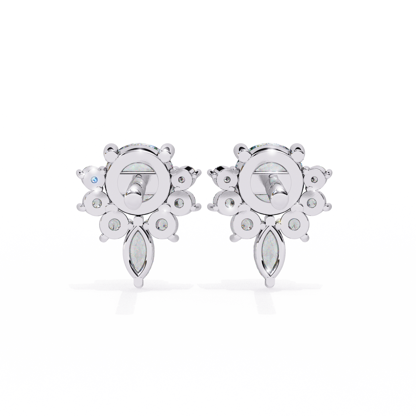 Round And Marquise Cut Lab Grown Diamond Earring/Round Stone Earrings/Gold CVD Diamond Earring/Anniversary Gift/Solitaire Diamond Stud Earring/1 Ct Diamond Earring/Prong Setting/Halo Set/igi Certified/Stud Earring/Ethical Diamond/Silver Earring/Gold Earring/CVD Diamond Earring/E Color Diamond/VS Clarity Diamond/Manmade Diamond/Lab Grown Diamond/Round Cut Diamond/Marquise Cut Diamond