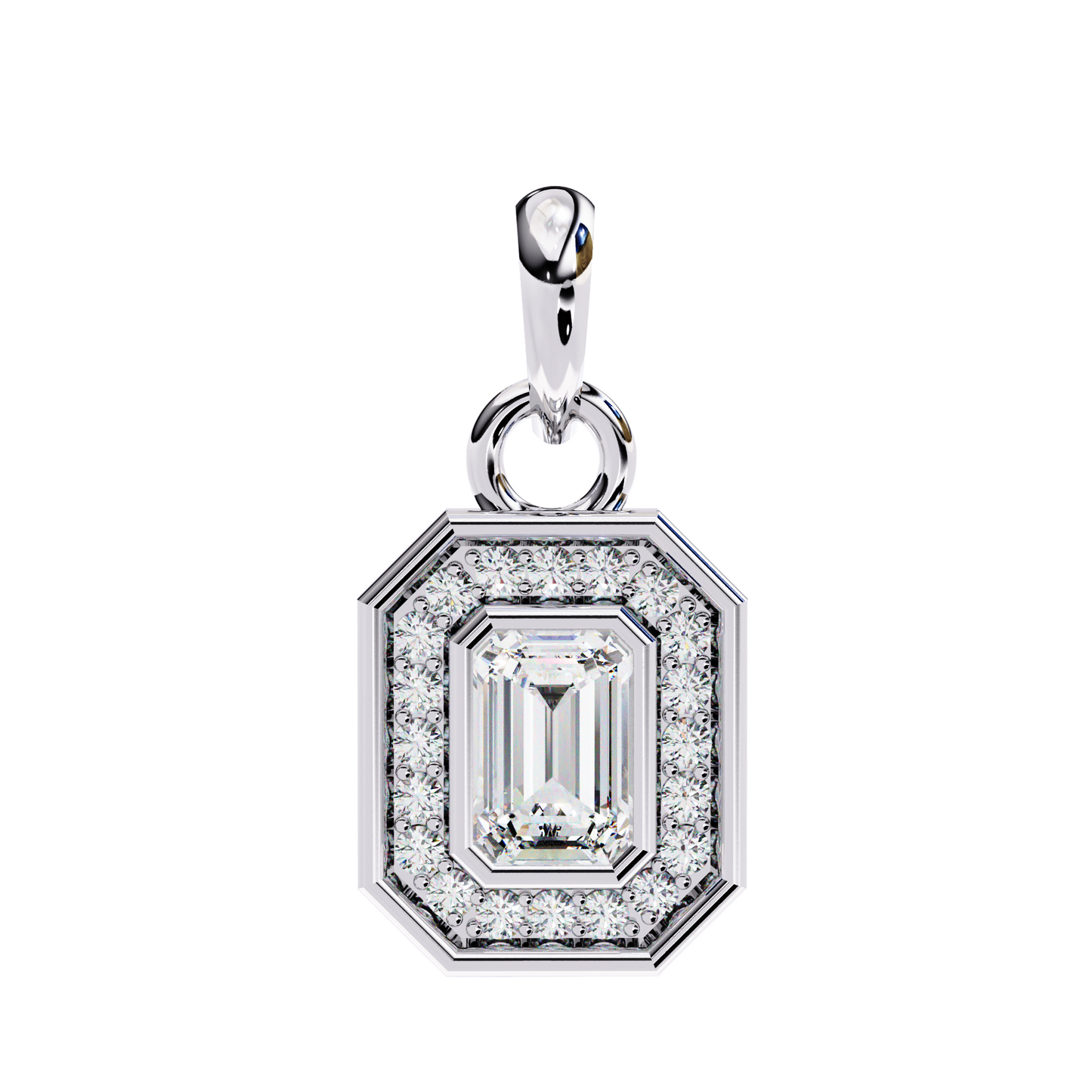 1.15 Ct Emerald Cut Lab Grown Diamond Halo Gold Pendant/CVD Diamond Pendant/Gold Diamond Pendant/1 Ct Diamond Pendant/Solitaire Diamond Pendant/Anniversary Gift For Her/igi Certified/Ethical Diamond/Silver Pendant/Gold Pendant/CVD Diamond Pendant/EF Color Diamond/VS Clarity Diamond/Manmade Diamond/Lab Grown Diamond/Pendant Necklace/Emerald Cut Diamond/Pendant