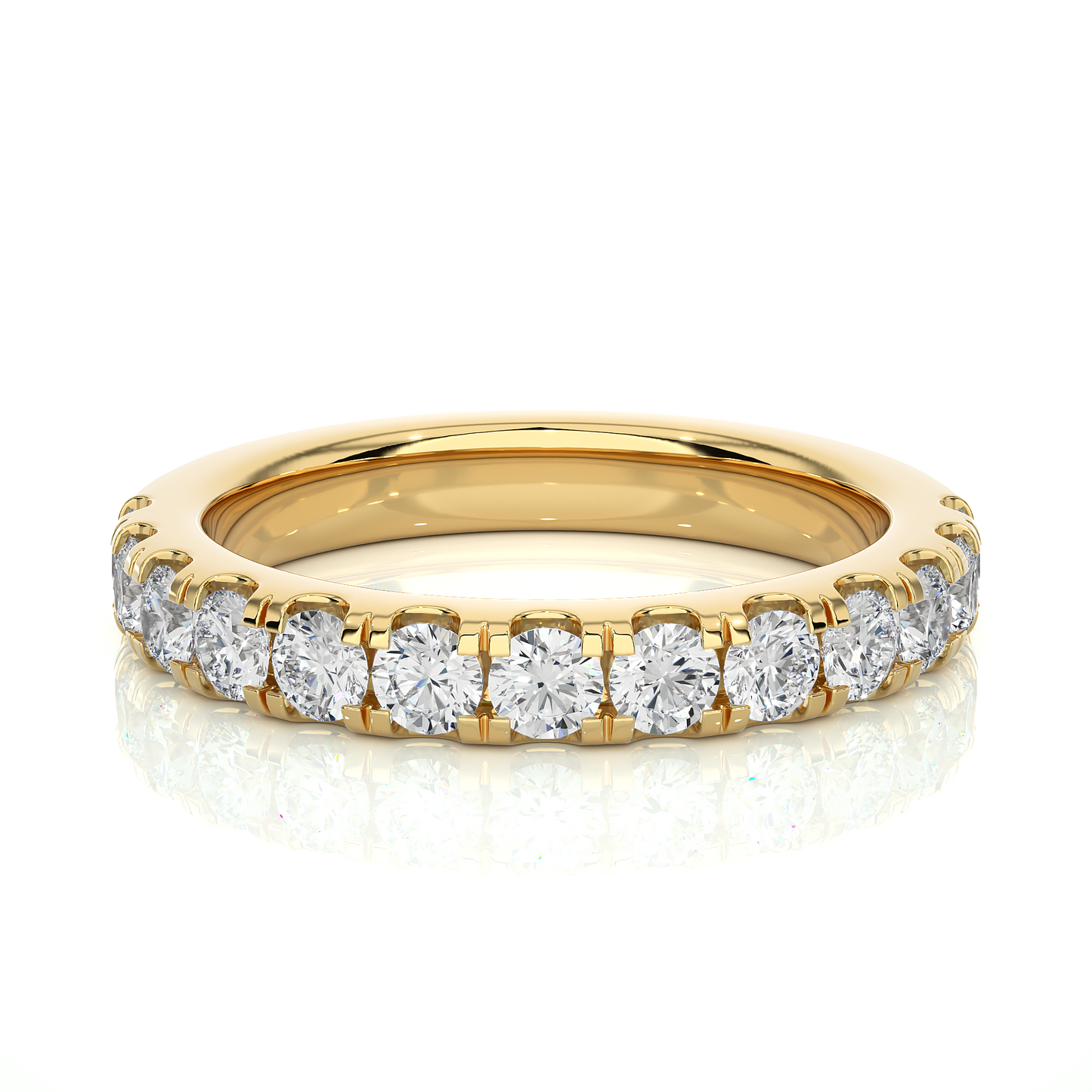 Round Eternity Ring/Wedding Ring/F Color/VS Clarity/1 Ct Diamond Ring/CVD Diamond Ring/Round Cut Diamond/Prong Set/Pave Set/10k Gold/14k Gold/18k Gold/Yellow Gold/White Gold/Rose Gold/Anniversary Gift