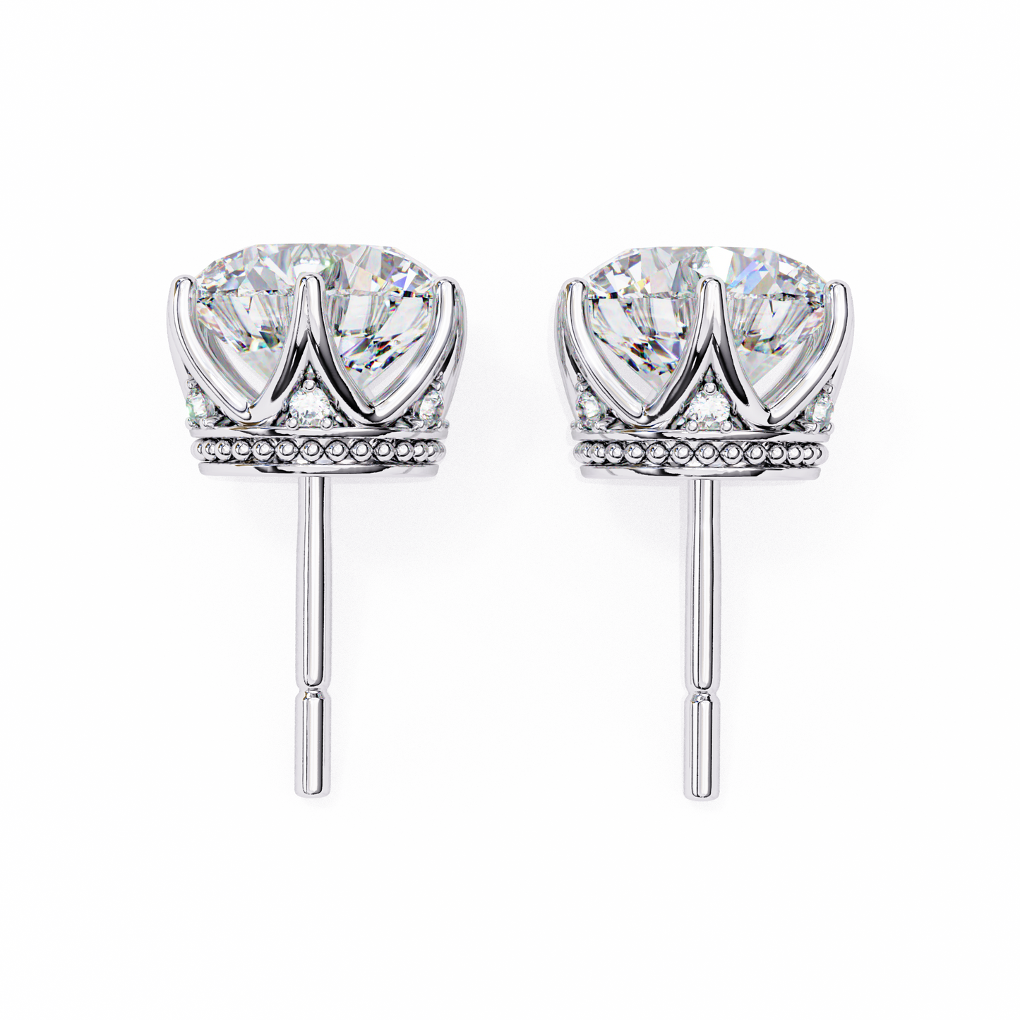 1.29 Ct For Each Round Cut Lab Grown Diamond Gold Earring/Round Stone Earrings/Gold CVD Diamond Earring/Anniversary Gift/Solitaire Diamond Stud Earring/1 Ct Diamond Earring/Prong Setting/igi Certified/Stud Earring/Ethical Diamond/Silver Earring/Gold Earring/CVD Diamond Earring/E Color Diamond/VS Clarity Diamond/Manmade Diamond/Lab Grown Diamond/Round Cut Diamond