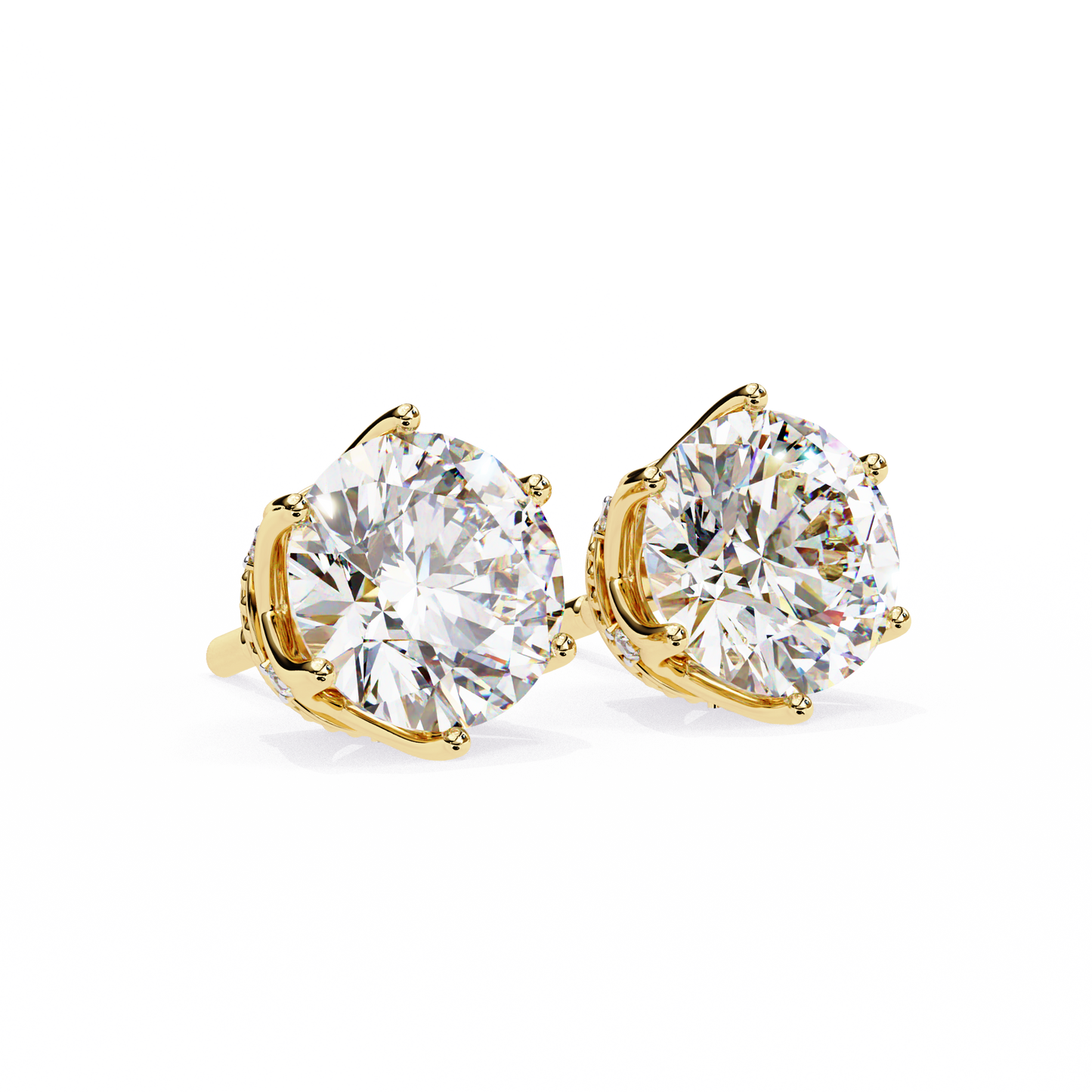 1.29 Ct For Each Round Cut Lab Grown Diamond Gold Earring/Round Stone Earrings/Gold CVD Diamond Earring/Anniversary Gift/Solitaire Diamond Stud Earring/1 Ct Diamond Earring/Prong Setting/igi Certified/Stud Earring/Ethical Diamond/Silver Earring/Gold Earring/CVD Diamond Earring/E Color Diamond/VS Clarity Diamond/Manmade Diamond/Lab Grown Diamond/Round Cut Diamond