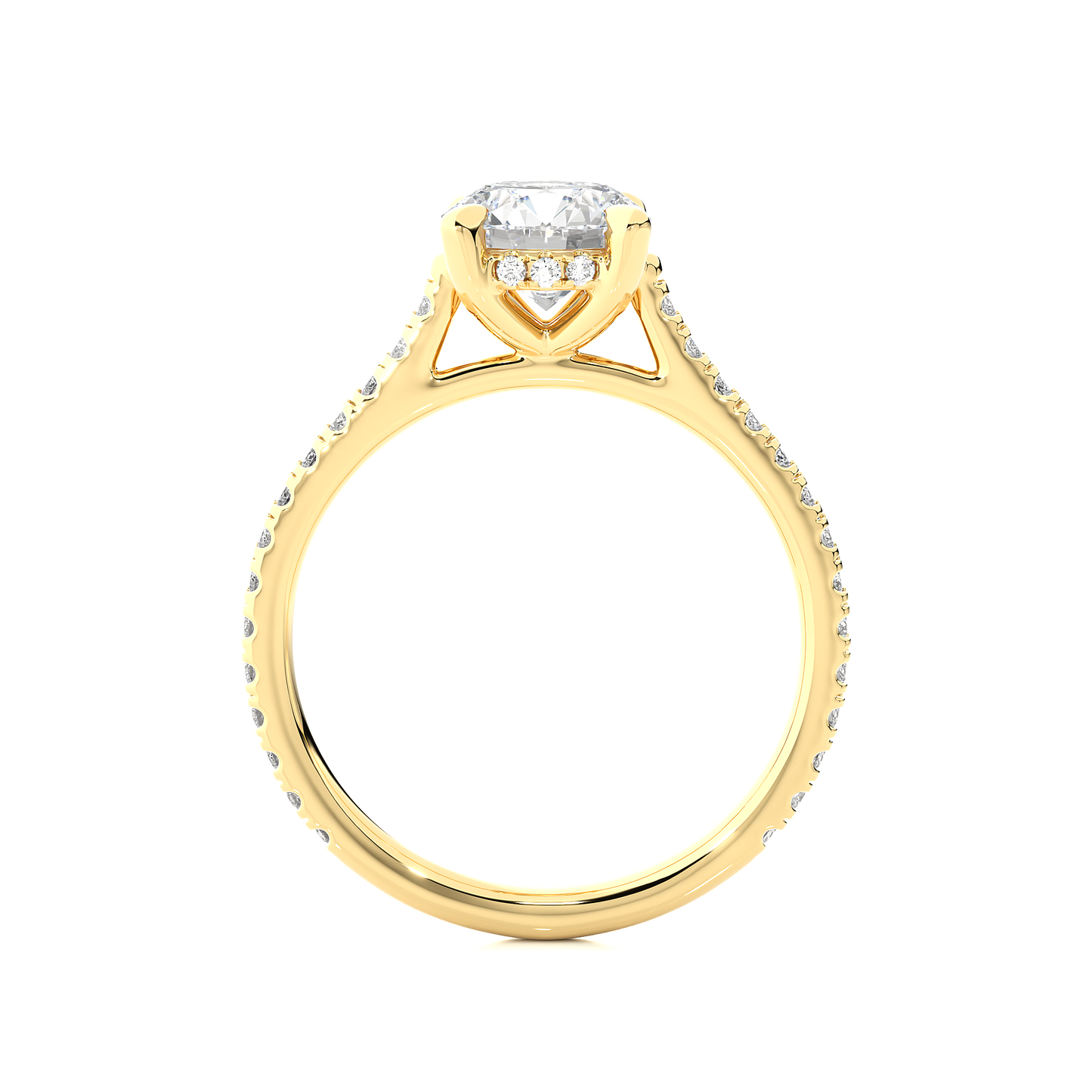 1.75 Ct Round Cut E/VS1 Lab Grown Diamond Gold Engagement Ring/Wedding Ring/E Color/VS Clarity/1 Ct Diamond Ring/CVD Diamond Ring/Round Cut Diamond/Round Diamond Side Stone/Prong Set/Pave Set/10k Gold/14k Gold/18k Gold/Yellow Gold/White Gold/Rose Gold/Anniversary Gift