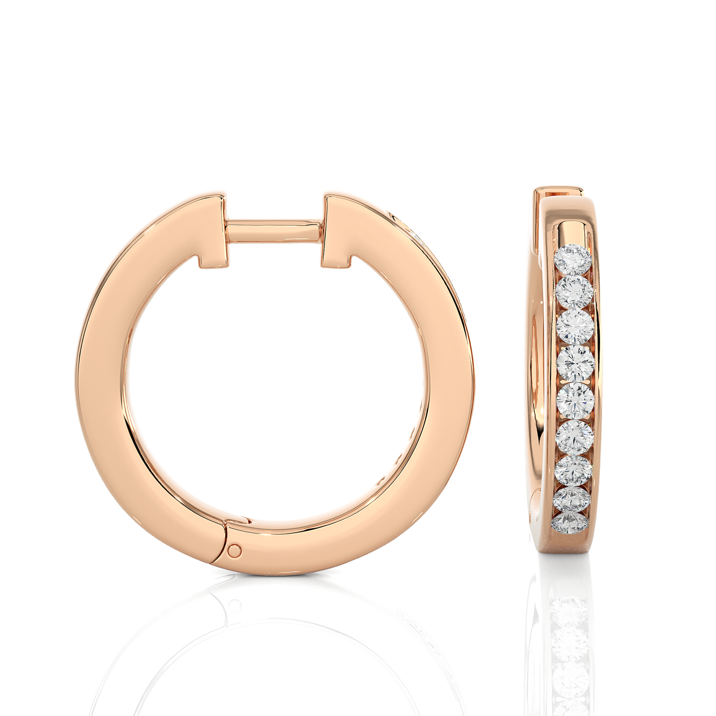 Mini-Hoop Earrings/Round Stone Earrings/Gold CVD Diamond Earring/Anniversary Gift/Solitaire Diamond Stud Earring/1 Ct Diamond Earring/Prong Setting/igi Certified/Stud Earring/Ethical Diamond/Silver Earring/Gold Earring/CVD Diamond Earring/E Color Diamond/VS Clarity Diamond/Manmade Diamond/Lab Grown Diamond/Round Cut Diamond
