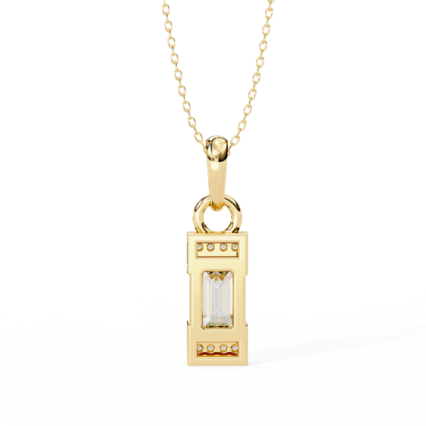 Emerald Cut Lab Grown Diamond Gold Pendant/CVD Diamond Pendant/Gold Diamond Pendant/1 Ct Diamond Pendant/Solitaire Diamond Pendant/Anniversary Gift For Her/igi Certified/Ethical Diamond/Silver Pendant/Gold Pendant/CVD Diamond Pendant/EF Color Diamond/VS Clarity Diamond/Manmade Diamond/Lab Grown Diamond/Pendant Necklace/Emerald Cut Diamond/Pendant