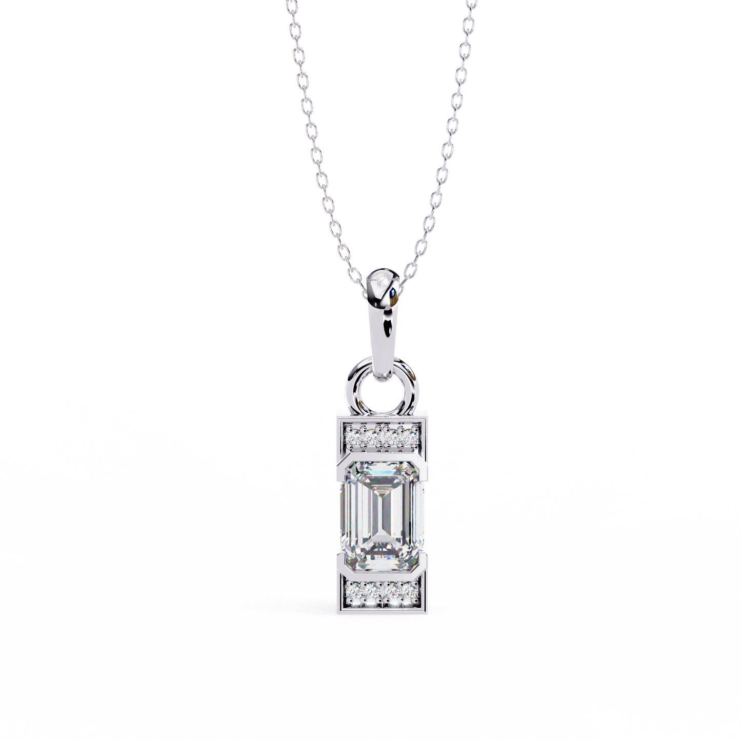 Emerald Cut Lab Grown Diamond Gold Pendant/CVD Diamond Pendant/Gold Diamond Pendant/1 Ct Diamond Pendant/Solitaire Diamond Pendant/Anniversary Gift For Her/igi Certified/Ethical Diamond/Silver Pendant/Gold Pendant/CVD Diamond Pendant/EF Color Diamond/VS Clarity Diamond/Manmade Diamond/Lab Grown Diamond/Pendant Necklace/Emerald Cut Diamond/Pendant