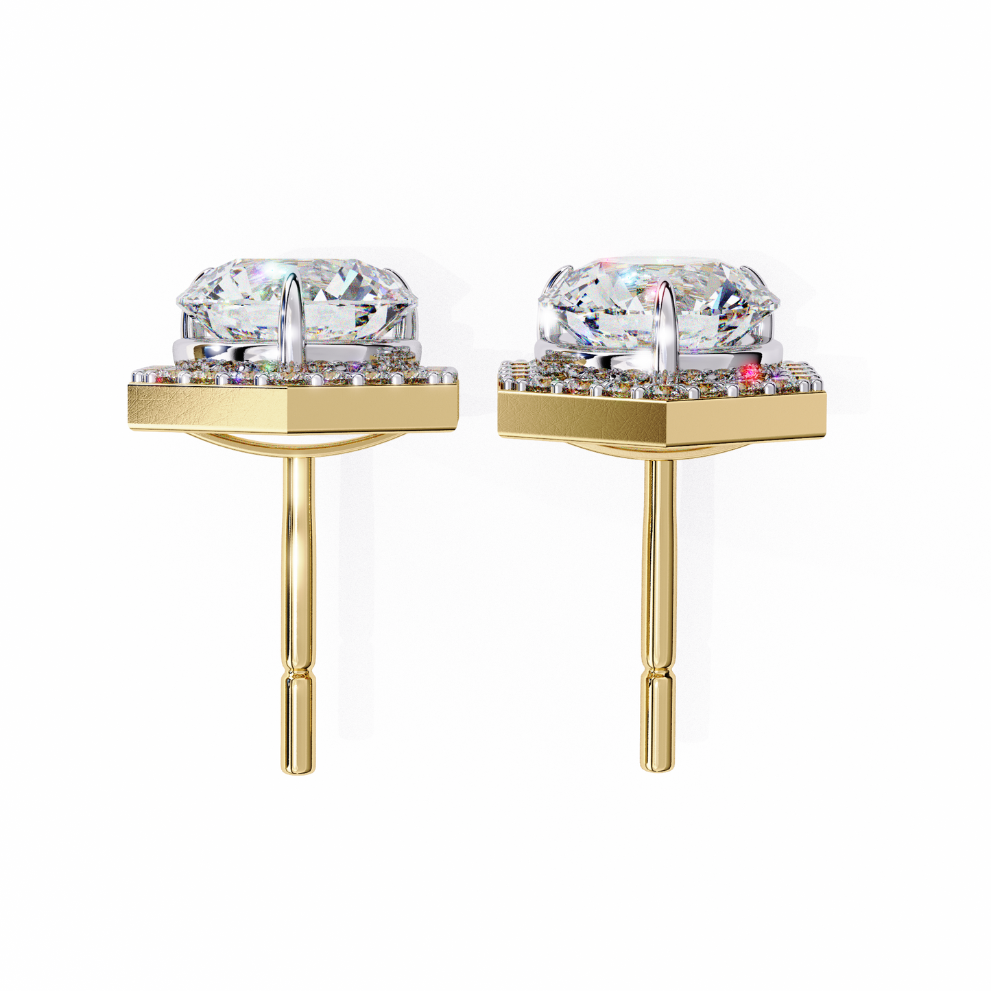 1.25 Ct Round Cut Lab Grown Diamond Rose Gold Earring/Round Stone Earrings/Gold CVD Diamond Earring/Anniversary Gift/Solitaire Diamond Stud Earring/1 Ct Diamond Earring/Prong Setting/Halo Set/igi Certified/Stud Earring/Ethical Diamond/Silver Earring/Gold Earring/CVD Diamond Earring/E Color Diamond/VS Clarity Diamond/Manmade Diamond/Lab Grown Diamond/Round Cut Diamond