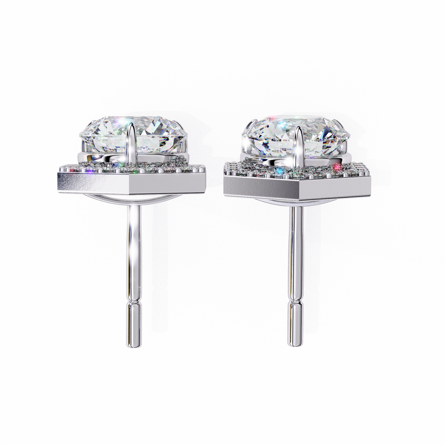 1.25 Ct Round Cut Lab Grown Diamond Rose Gold Earring/Round Stone Earrings/Gold CVD Diamond Earring/Anniversary Gift/Solitaire Diamond Stud Earring/1 Ct Diamond Earring/Prong Setting/Halo Set/igi Certified/Stud Earring/Ethical Diamond/Silver Earring/Gold Earring/CVD Diamond Earring/E Color Diamond/VS Clarity Diamond/Manmade Diamond/Lab Grown Diamond/Round Cut Diamond