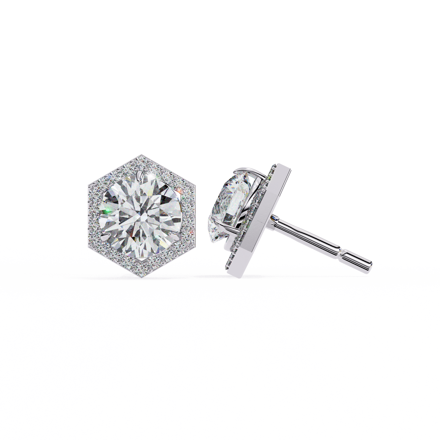 1.25 Ct Round Cut Lab Grown Diamond Rose Gold Earring/Round Stone Earrings/Gold CVD Diamond Earring/Anniversary Gift/Solitaire Diamond Stud Earring/1 Ct Diamond Earring/Prong Setting/Halo Set/igi Certified/Stud Earring/Ethical Diamond/Silver Earring/Gold Earring/CVD Diamond Earring/E Color Diamond/VS Clarity Diamond/Manmade Diamond/Lab Grown Diamond/Round Cut Diamond