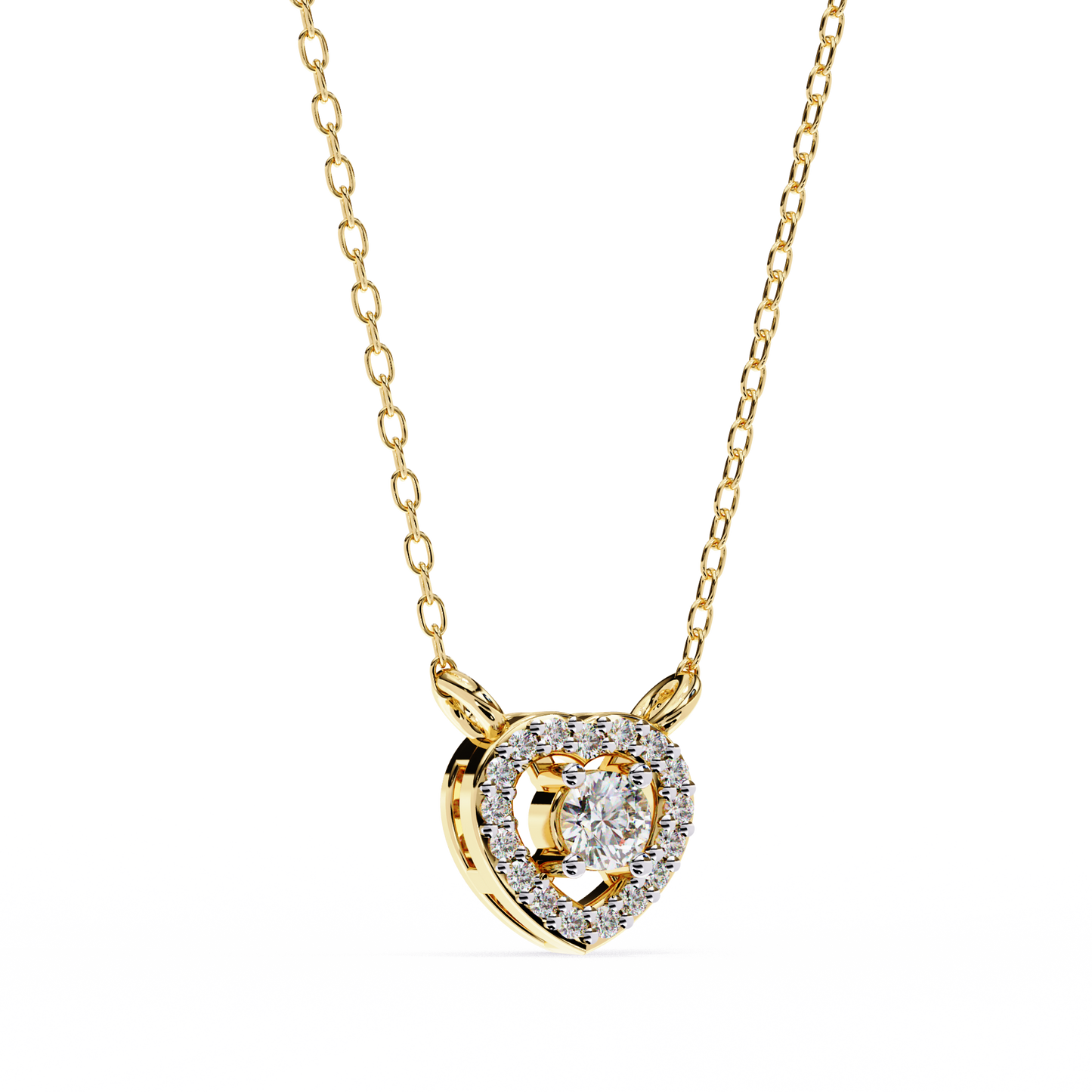 Round Cut Lab Grown Diamond Heart Shape Halo Pendant/CVD Diamond Pendant/Gold Diamond Pendant/1 Ct Diamond Pendant/Solitaire Diamond Pendant/Anniversary Gift For Her/igi Certified/Ethical Diamond/Silver Pendant/Gold Pendant/CVD Diamond Pendant/EF Color Diamond/VS Clarity Diamond/Manmade Diamond/Lab Grown Diamond/Pendant Necklace/Round Cut Diamond/Pendant