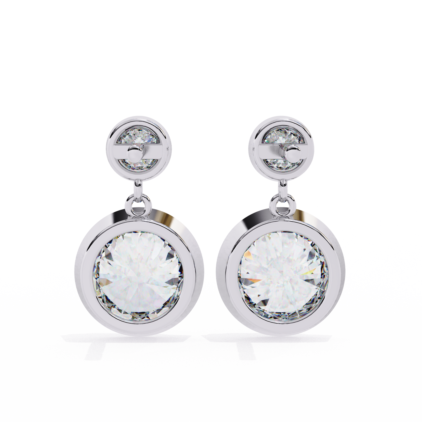 2 Round Stone Earrings/Gold CVD Diamond Earring/Anniversary Gift/Solitaire Diamond Stud Earring/1 Ct Diamond Earring/Prong Setting/igi Certified/Stud Earring/Ethical Diamond/Silver Earring/Gold Earring/CVD Diamond Earring/E Color Diamond/VS Clarity Diamond/Manmade Diamond/Lab Grown Diamond/Round Cut Diamond/Round Side Stone Diamond