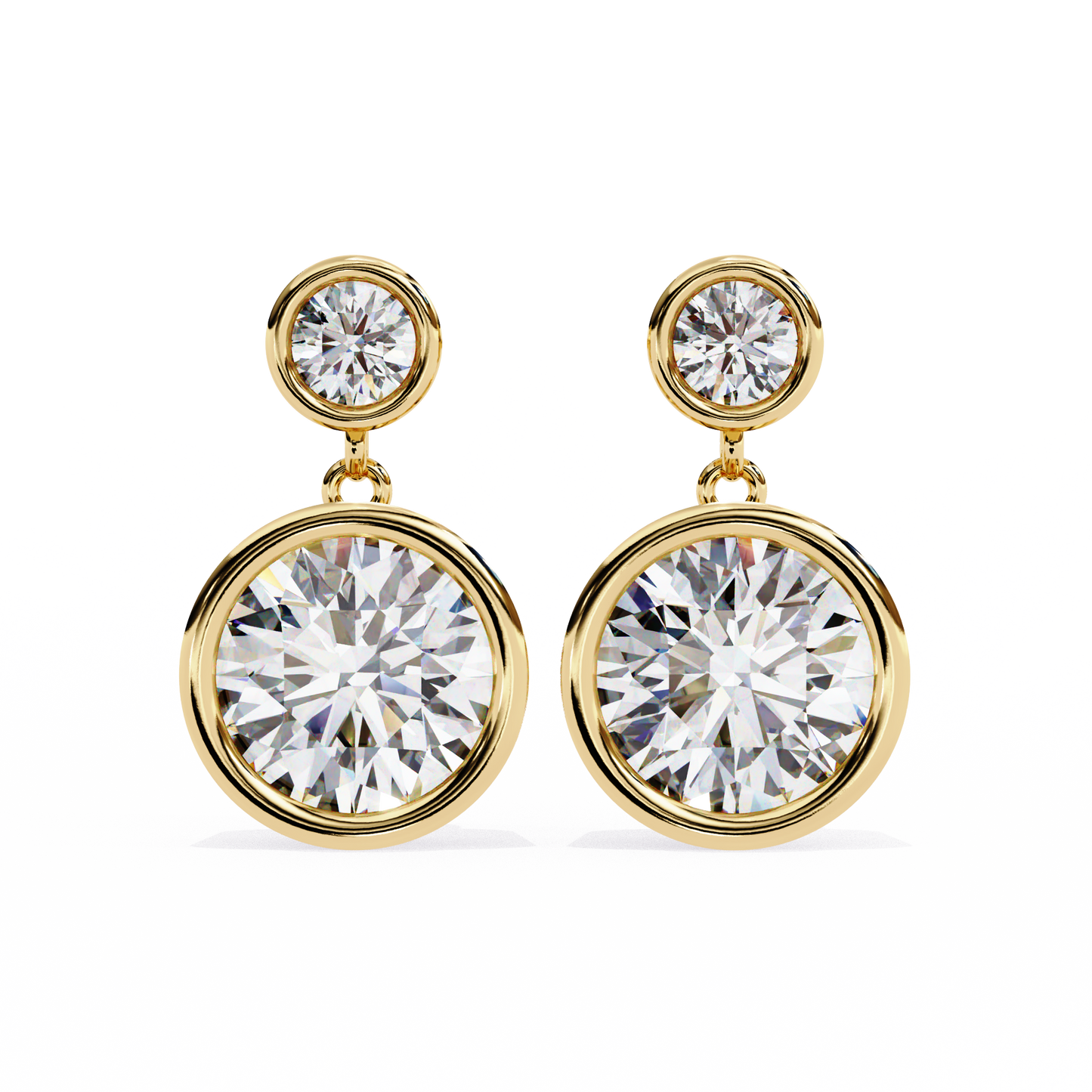 2 Round Stone Earrings/Gold CVD Diamond Earring/Anniversary Gift/Solitaire Diamond Stud Earring/1 Ct Diamond Earring/Prong Setting/igi Certified/Stud Earring/Ethical Diamond/Silver Earring/Gold Earring/CVD Diamond Earring/E Color Diamond/VS Clarity Diamond/Manmade Diamond/Lab Grown Diamond/Round Cut Diamond/Round Side Stone Diamond