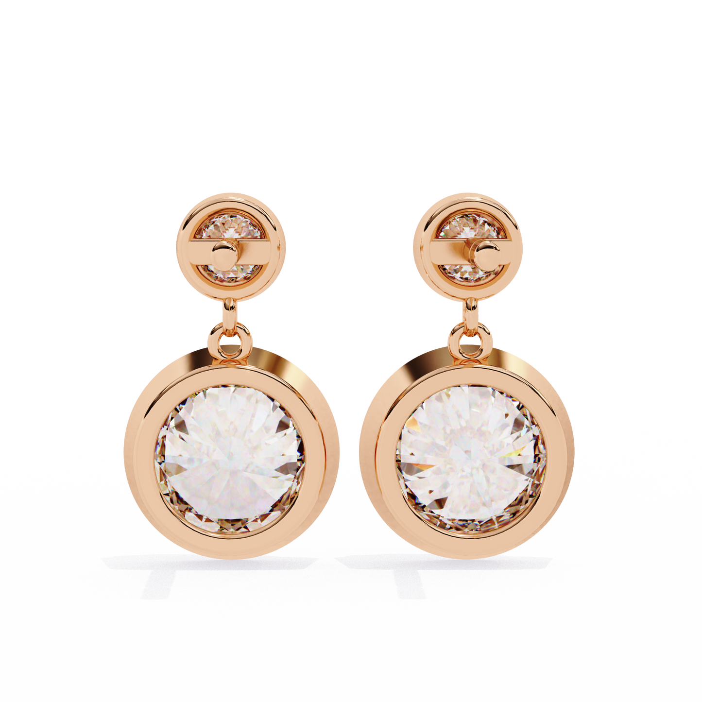 2 Round Stone Earrings/Gold CVD Diamond Earring/Anniversary Gift/Solitaire Diamond Stud Earring/1 Ct Diamond Earring/Prong Setting/igi Certified/Stud Earring/Ethical Diamond/Silver Earring/Gold Earring/CVD Diamond Earring/E Color Diamond/VS Clarity Diamond/Manmade Diamond/Lab Grown Diamond/Round Cut Diamond/Round Side Stone Diamond