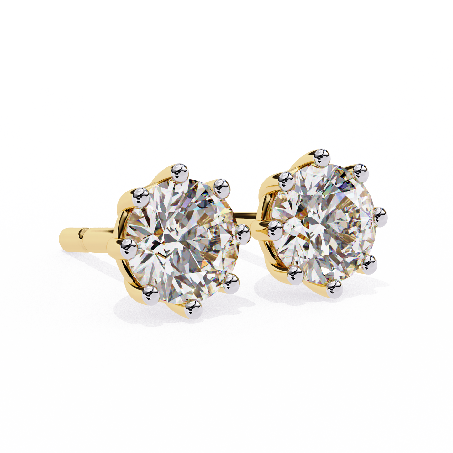 1 ct Octave Studs/Gold CVD Diamond Earring/Anniversary Gift/Solitaire Diamond Stud Earring/1 Ct Diamond Earring/Prong Setting/igi Certified/Stud Earring/Ethical Diamond/Silver Earring/Gold Earring/CVD Diamond Earring/E Color Diamond/VS Clarity Diamond/Manmade Diamond/Lab Grown Diamond/Round Cut Diamond