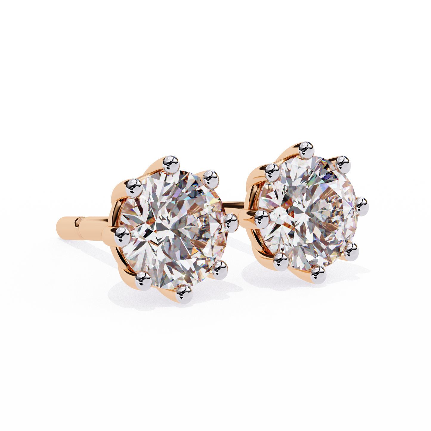 1 ct Octave Studs/Gold CVD Diamond Earring/Anniversary Gift/Solitaire Diamond Stud Earring/1 Ct Diamond Earring/Prong Setting/igi Certified/Stud Earring/Ethical Diamond/Silver Earring/Gold Earring/CVD Diamond Earring/E Color Diamond/VS Clarity Diamond/Manmade Diamond/Lab Grown Diamond/Round Cut Diamond