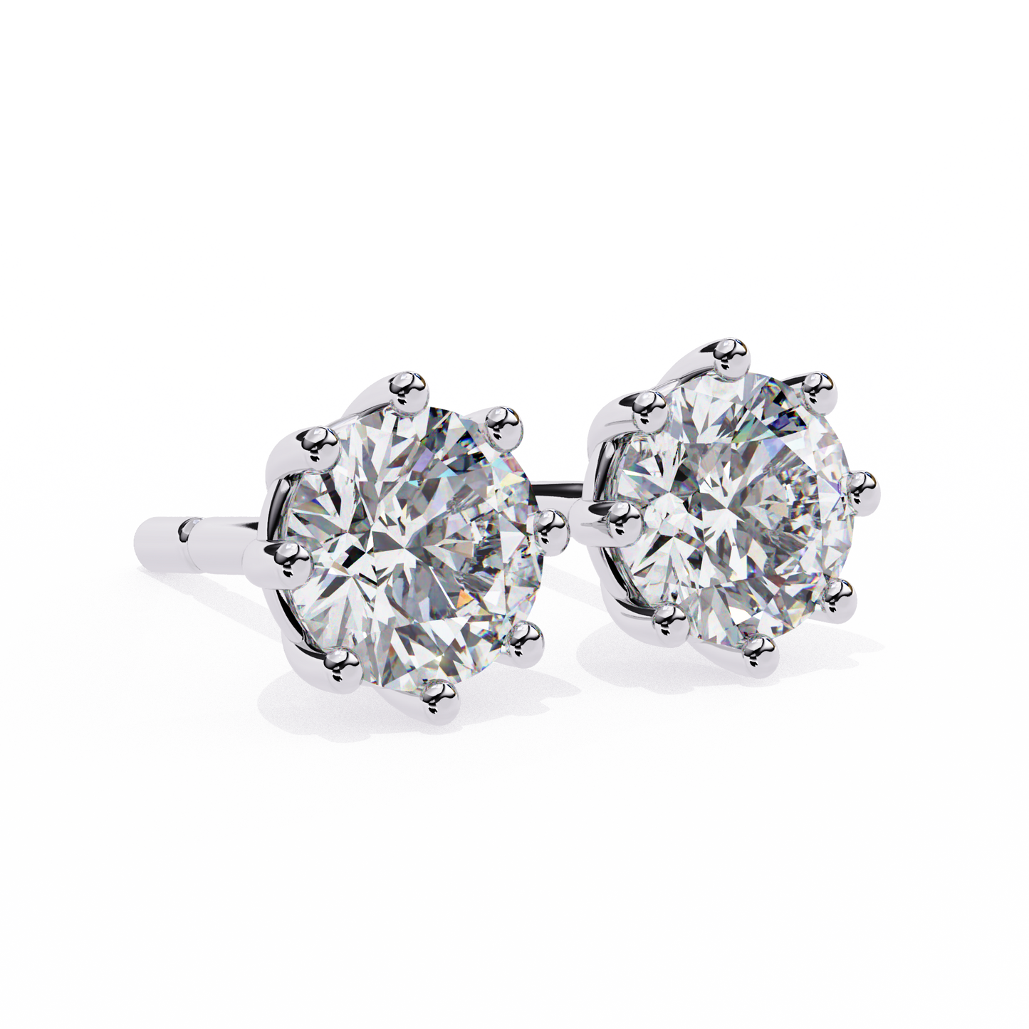 1 ct Octave Studs/Gold CVD Diamond Earring/Anniversary Gift/Solitaire Diamond Stud Earring/1 Ct Diamond Earring/Prong Setting/igi Certified/Stud Earring/Ethical Diamond/Silver Earring/Gold Earring/CVD Diamond Earring/E Color Diamond/VS Clarity Diamond/Manmade Diamond/Lab Grown Diamond/Round Cut Diamond