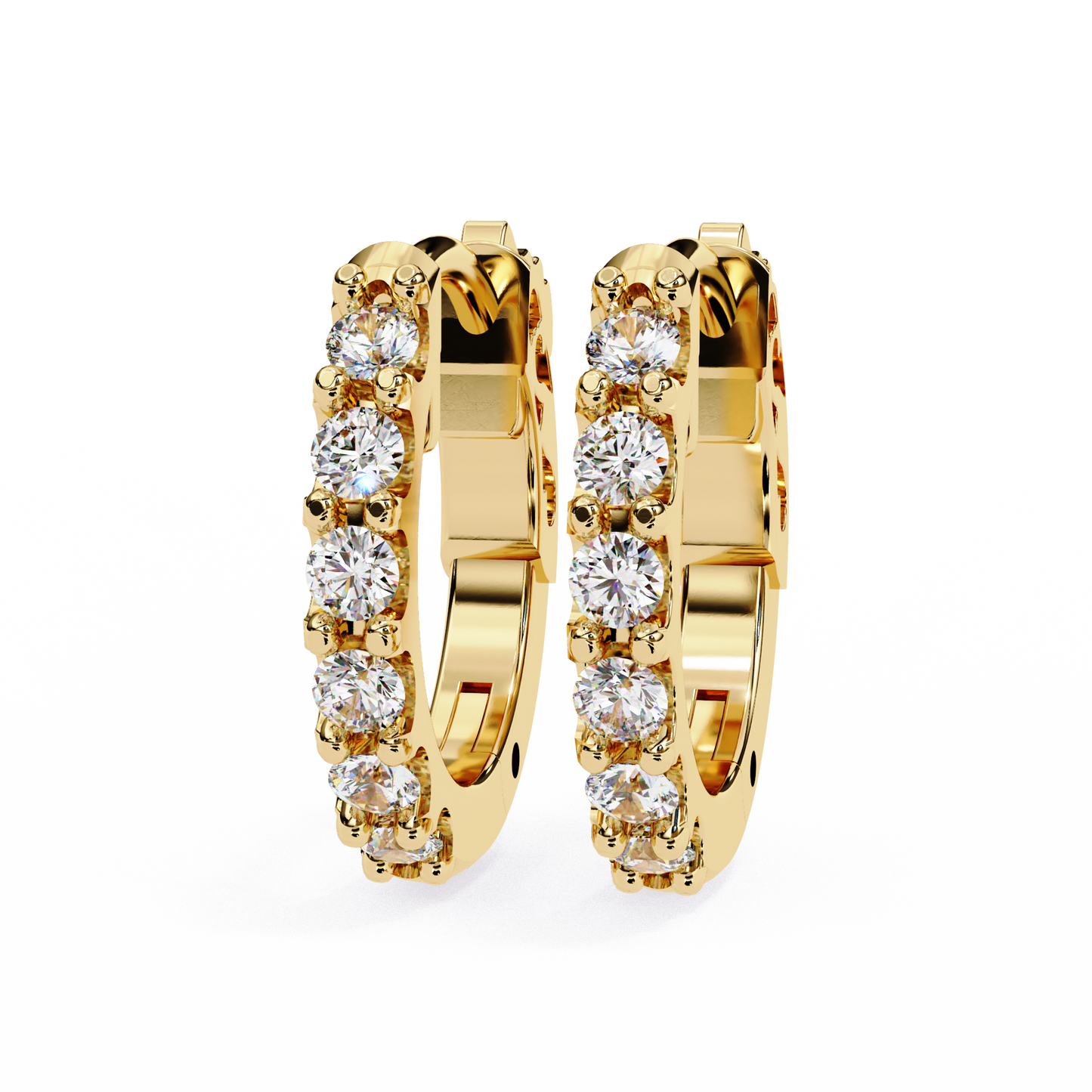 Round Stone Hoops/Round Stone Earrings/Gold CVD Diamond Earring/Anniversary Gift/Solitaire Diamond Stud Earring/1 Ct Diamond Earring/Prong Setting/igi Certified/Stud Earring/Ethical Diamond/Silver Earring/Gold Earring/CVD Diamond Earring/E Color Diamond/VS Clarity Diamond/Manmade Diamond/Lab Grown Diamond/Round Cut Diamond