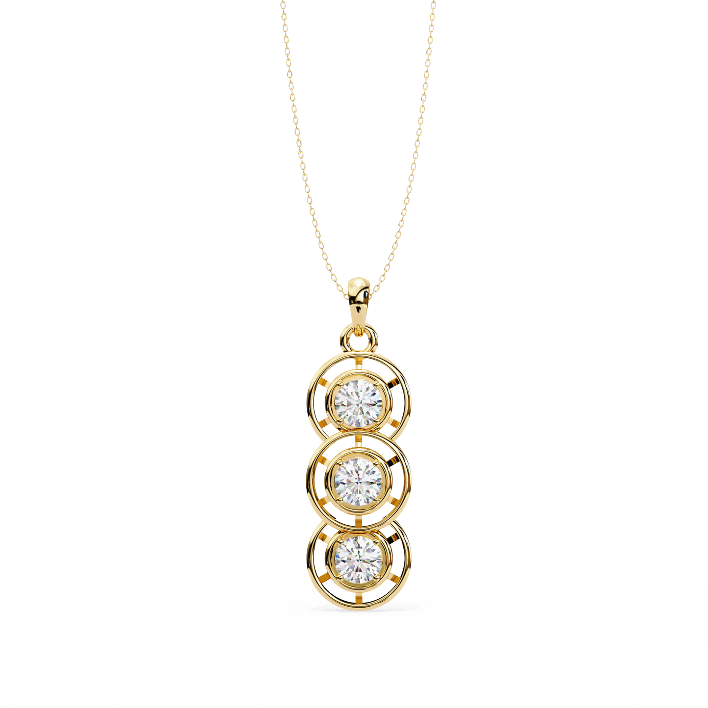 Three Stone Necklace/Gold Diamond Pendant/1 Ct Diamond Pendant/Solitaire Diamond Pendant/Anniversary Gift For Her/igi Certified/Ethical Diamond/Silver Pendant/Gold Pendant/EF Color Diamond/VS Clarity Diamond/Manmade Diamond/Lab Grown Diamond/Pendant Necklace/Round Cut Diamond/Pendant